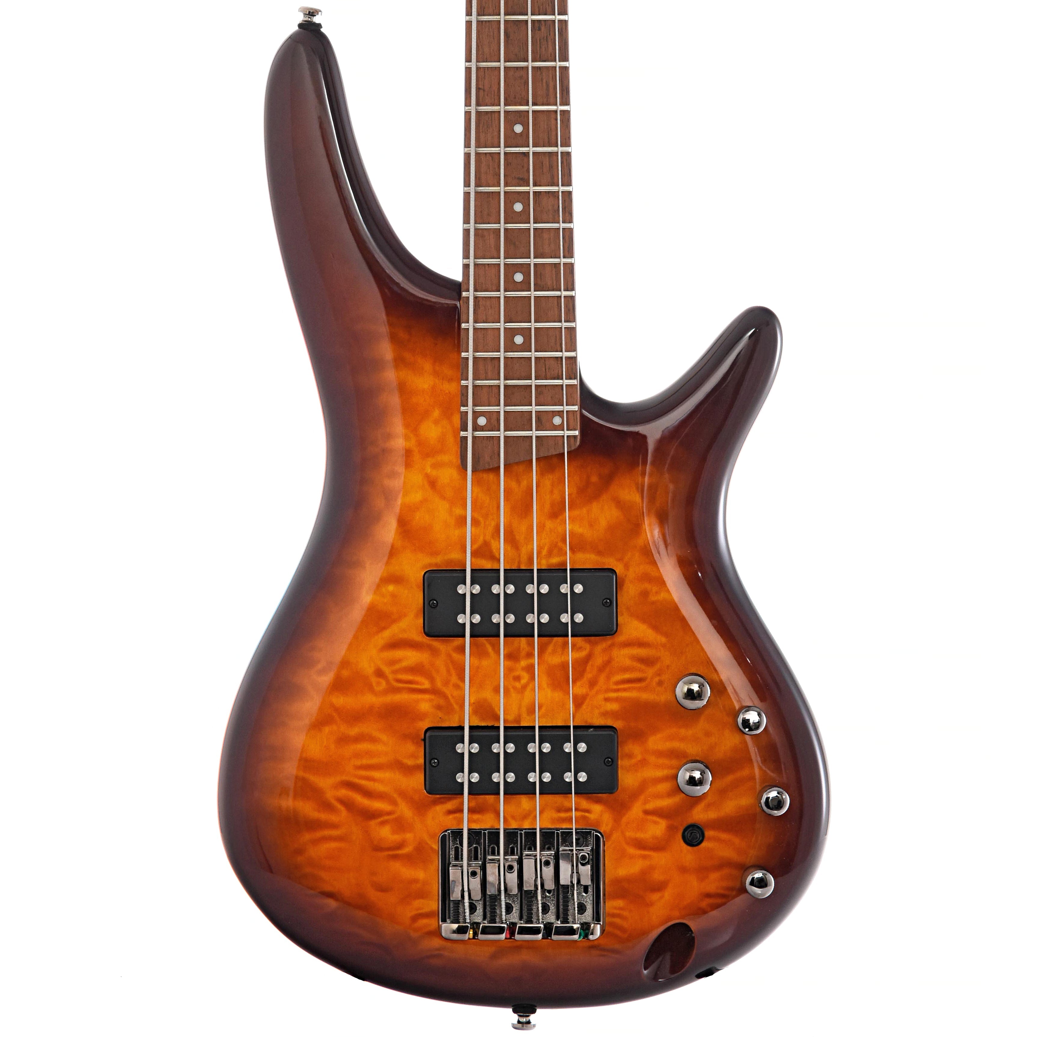 Ibanez SR400EQM 4-String Bass, Dragon Eye Burst – Elderly Instruments