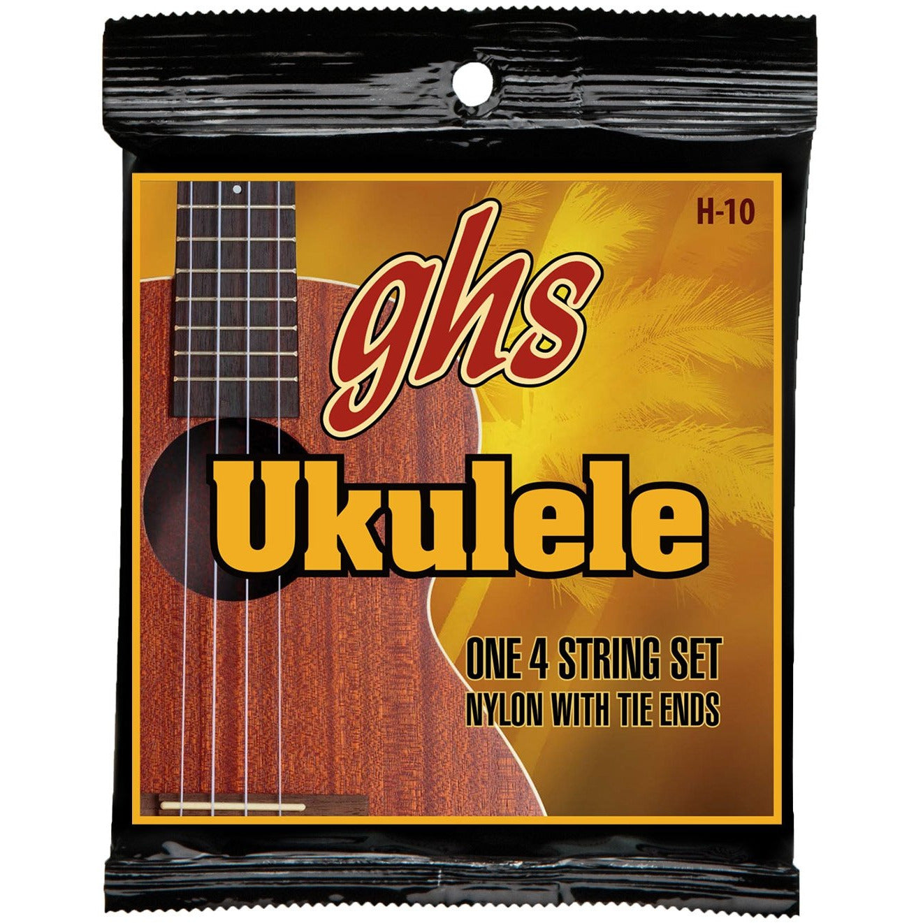 GHS H-10 Black Nylon Hawaiian Soprano/Concert Ukulele Strings