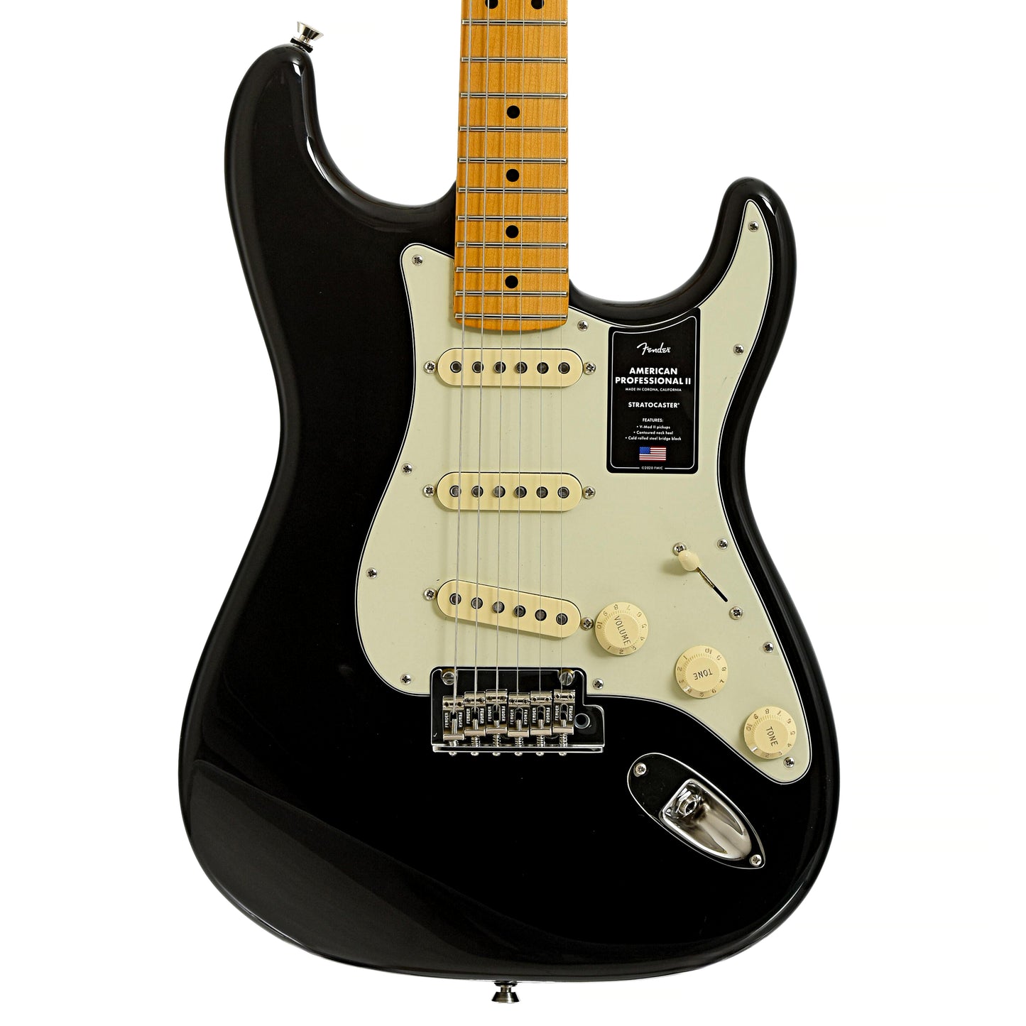  Front of Fender American Professional II Stratocaster, Black