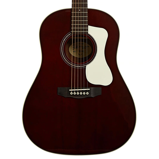 Front of Guild DS-240 Wine Red Sloped Shoulder Dreadnought Guitar