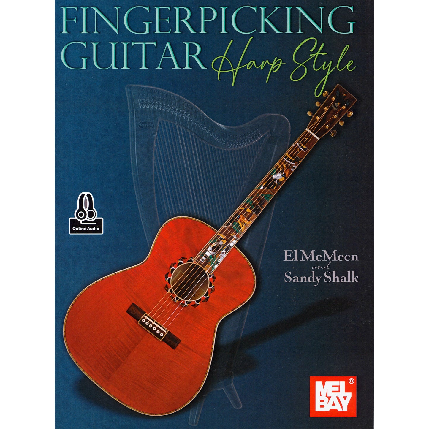 Image 1 cover of Fingerpicking Guitar Harp Style by El McMeen and Sandy Shalk SKU: 02-31125M