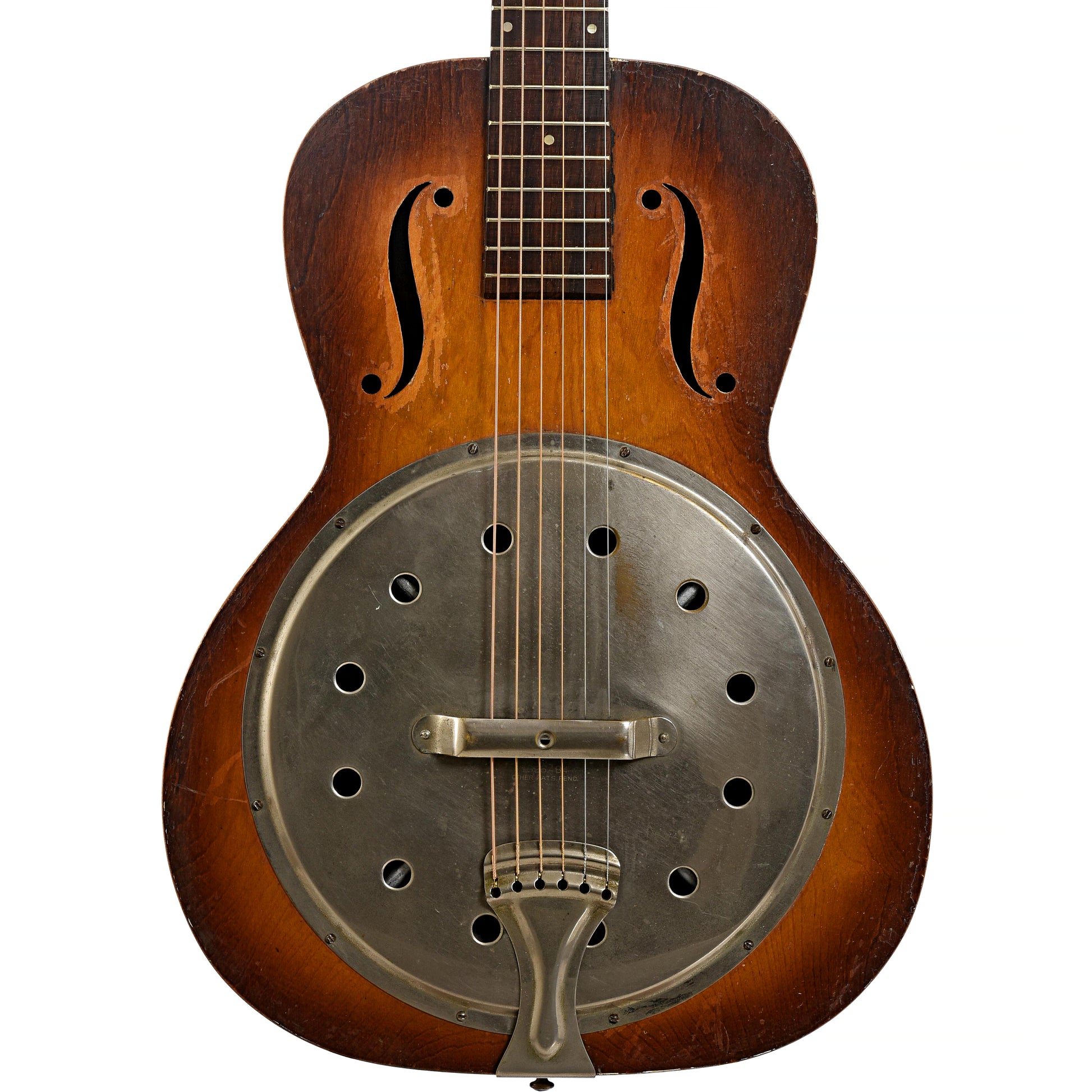 Front of Regal Model 19 Angelus Resonator Guitar