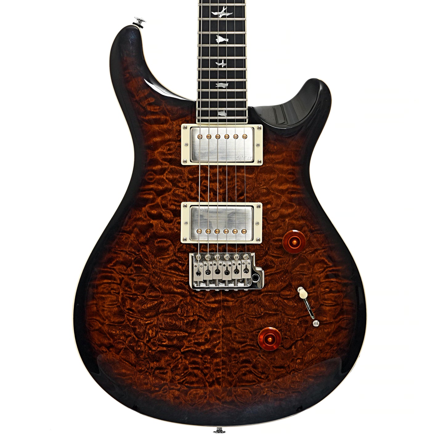 Front of PRS SE Custom 24 Quilt Electric Guitar