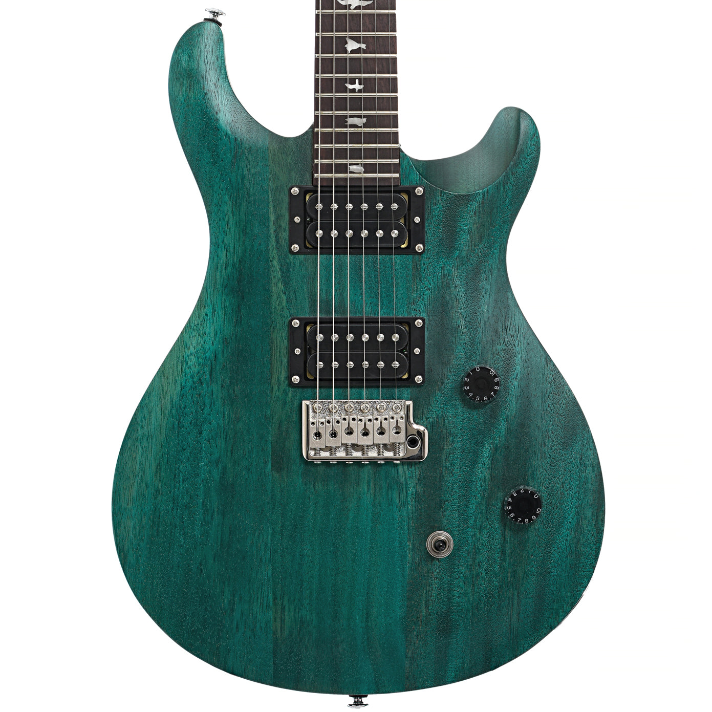 Front of PRS SE CE24 Standard Satin Electric Guitar, Turquoise