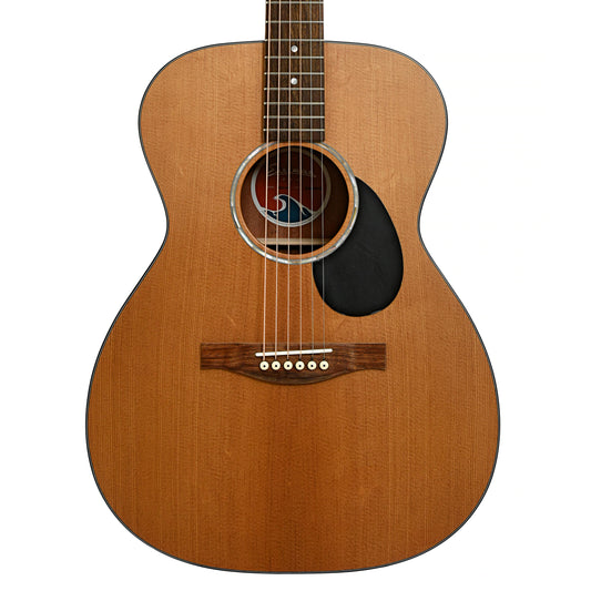 Front of Eastman PCH1-OM "Pacifc Coast Highway" Acoustic Guitar & Gigbag, Natural Finish