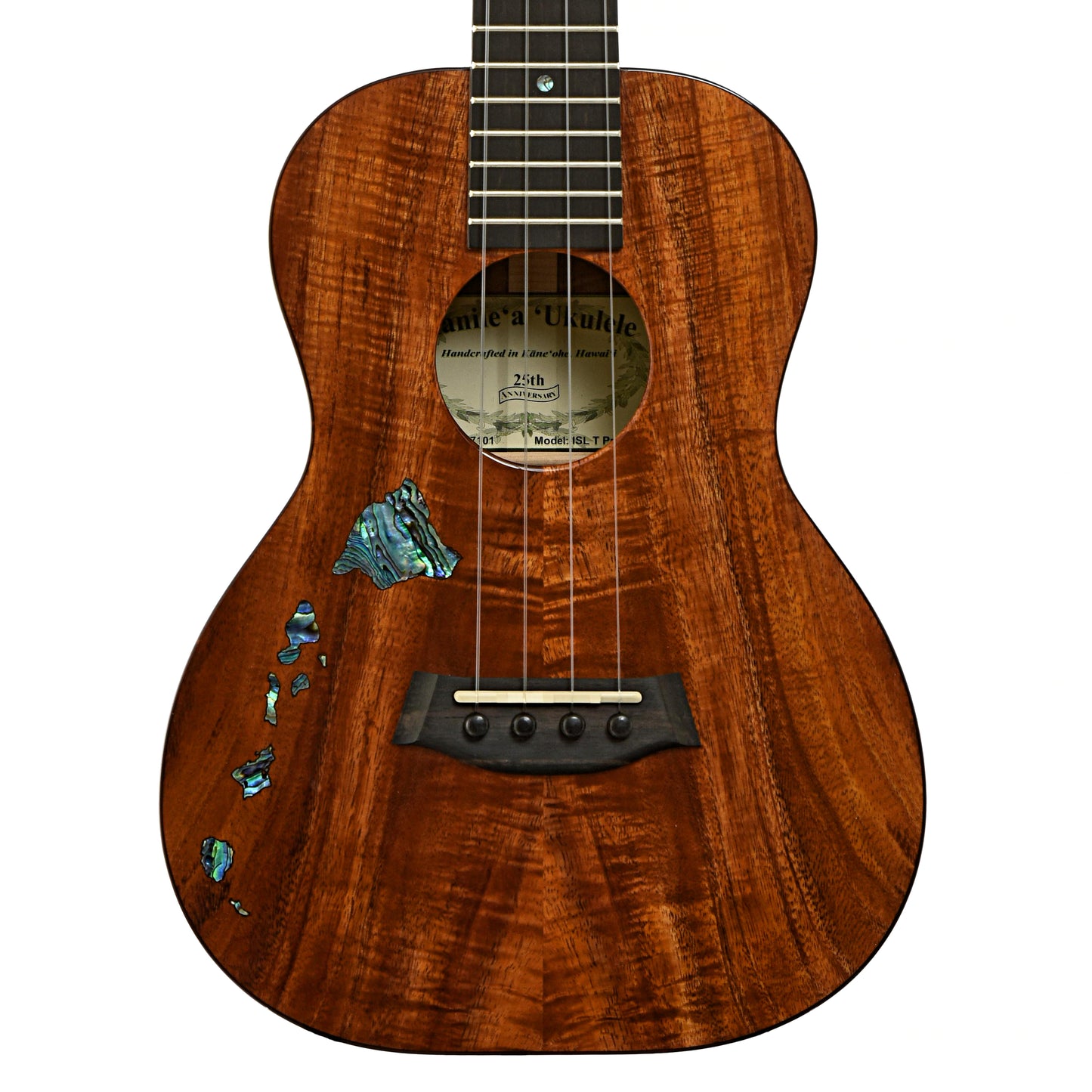 Front of Kanile'a ISL Tenor Island Koa Premium Ukulele 