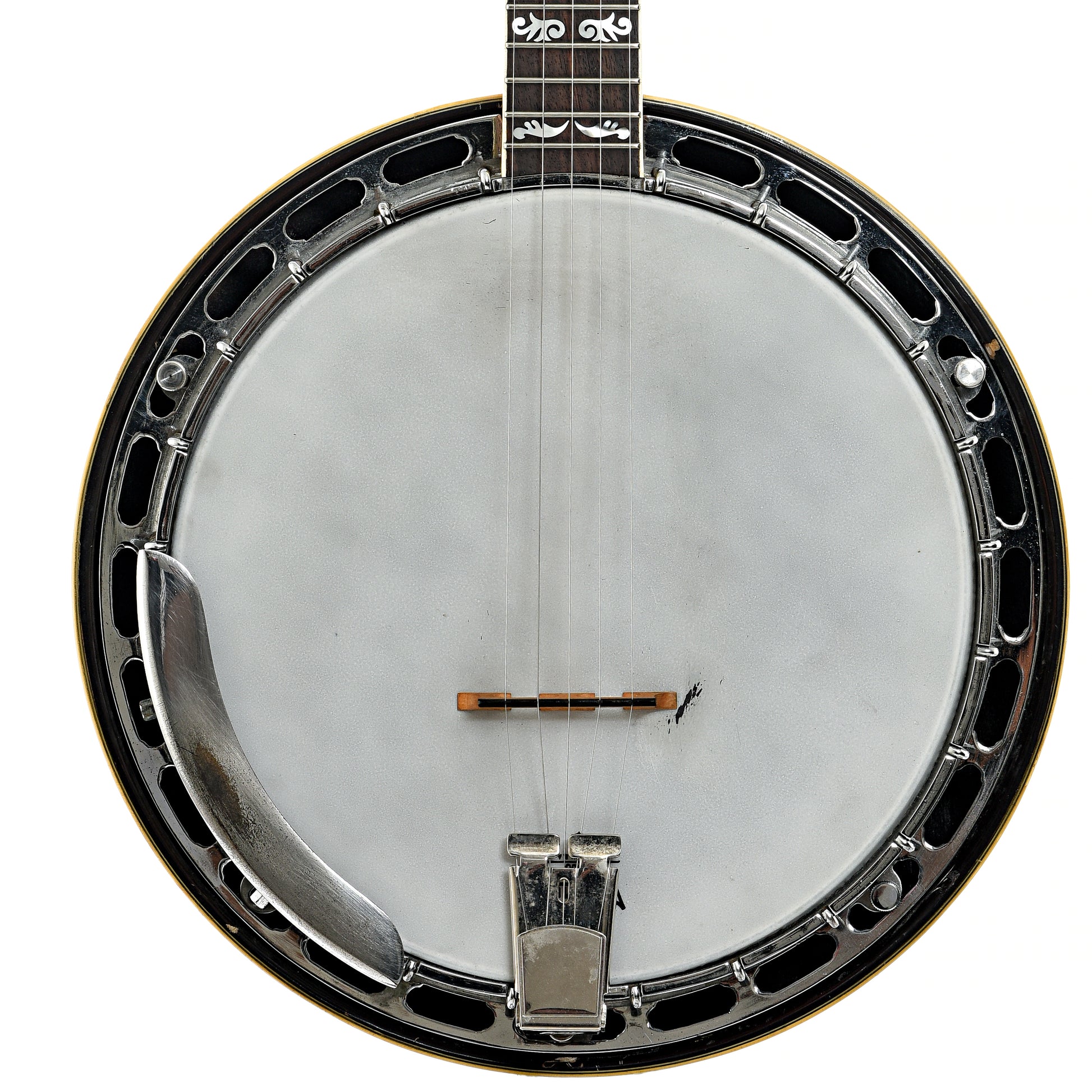 Front of Aria Pro II Flying Eagle Resonator Banjo