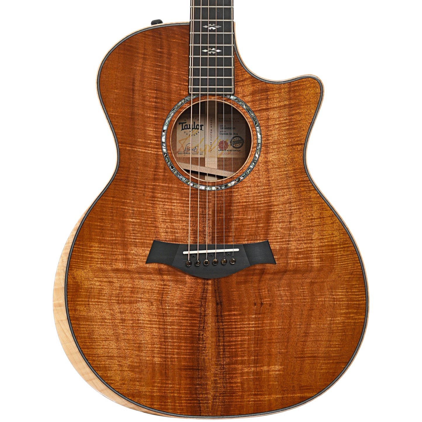 Front of Taylor Custom GA Koa Acoustic-Electric Guitar (2023)