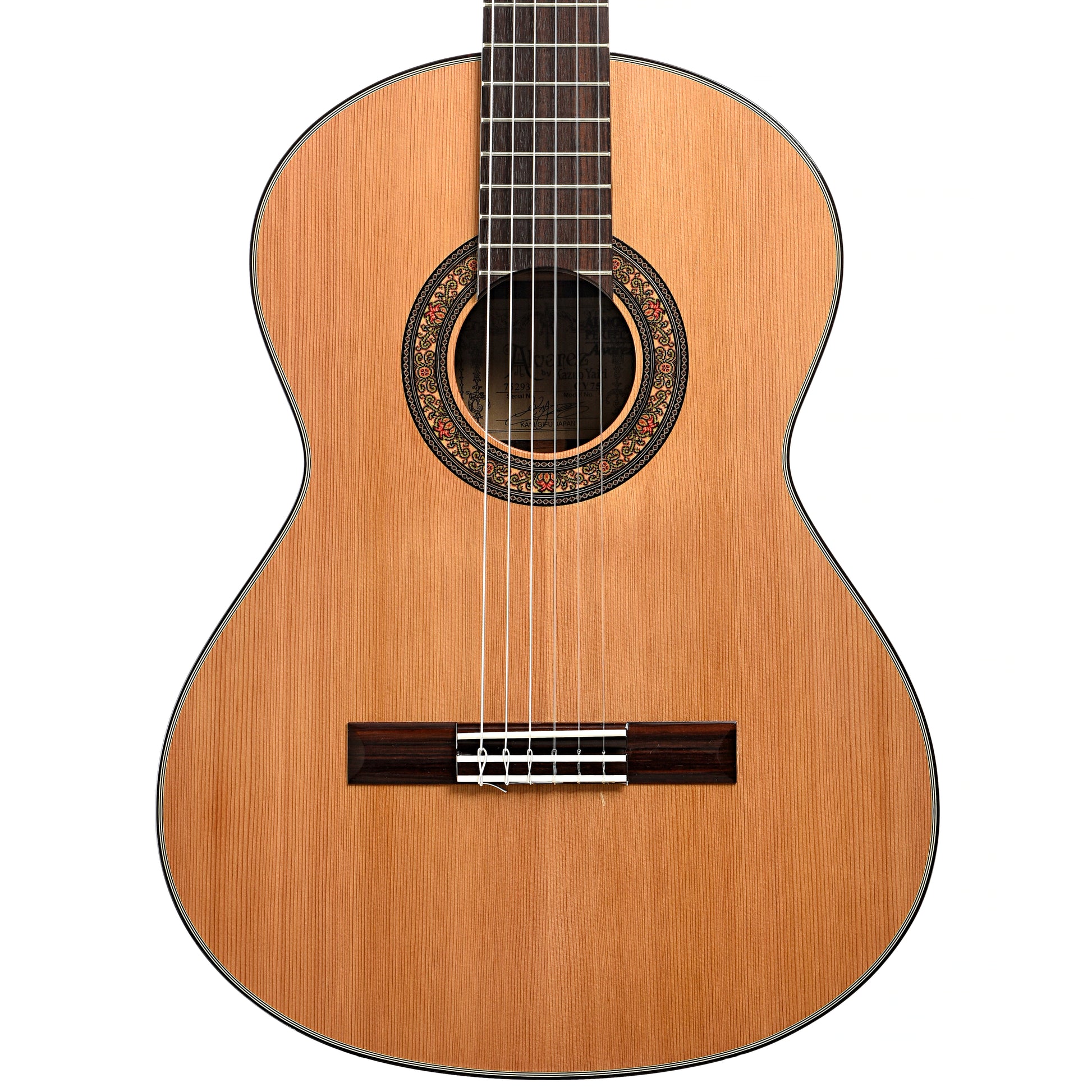 Front of Alvarez Yairi CY-75 Classical Acoustic Guitar