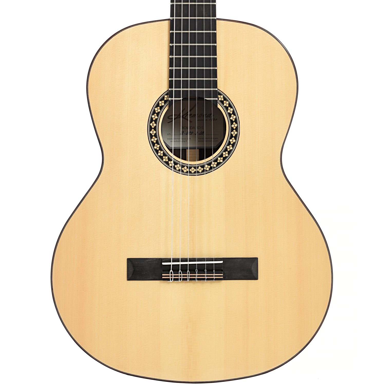 Front of Kremona Artist Series Romida Classical Guitar 