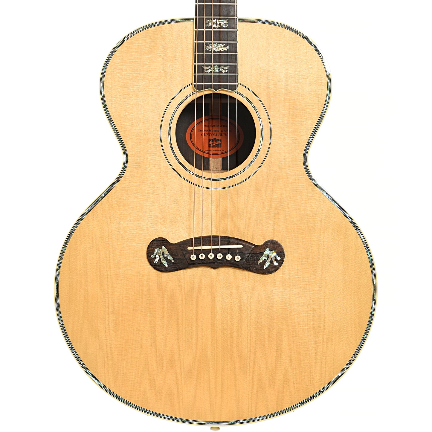 Front of Gibson J-185 Custom Shop Acoustic Guitar