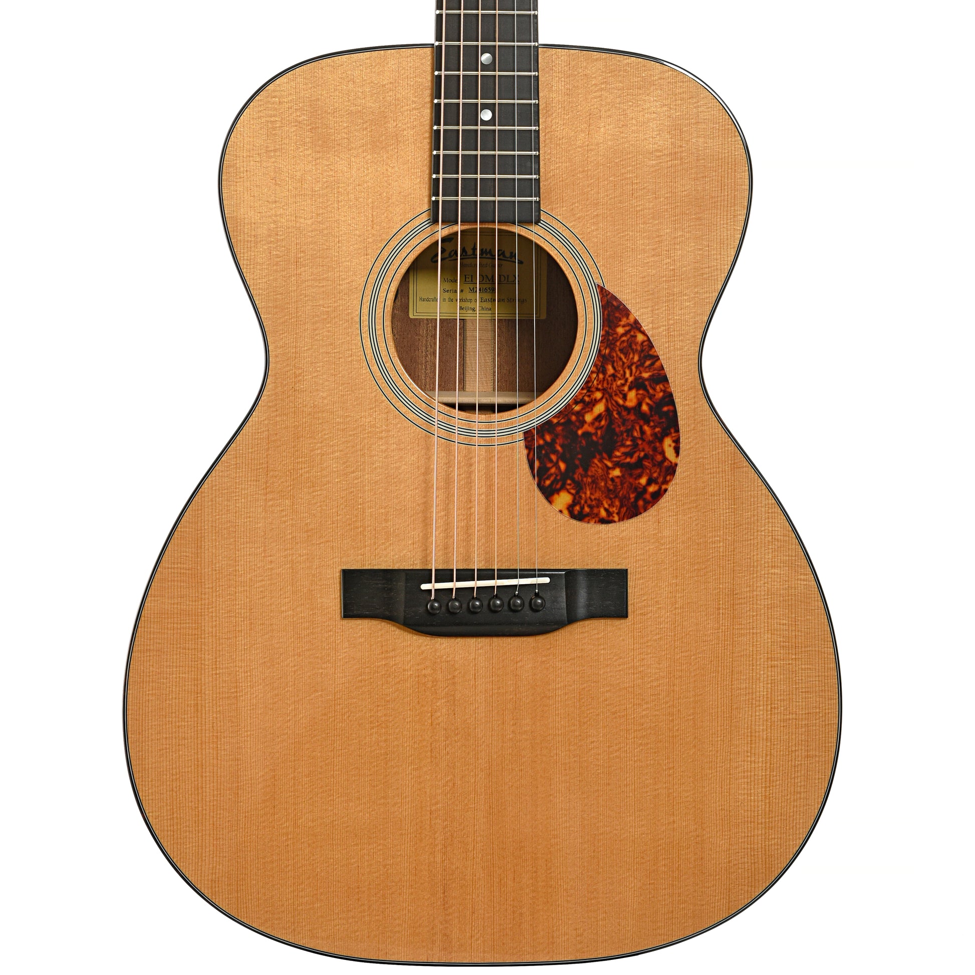 Front of Eastman E1OM Deluxe Acoustic Guitar 