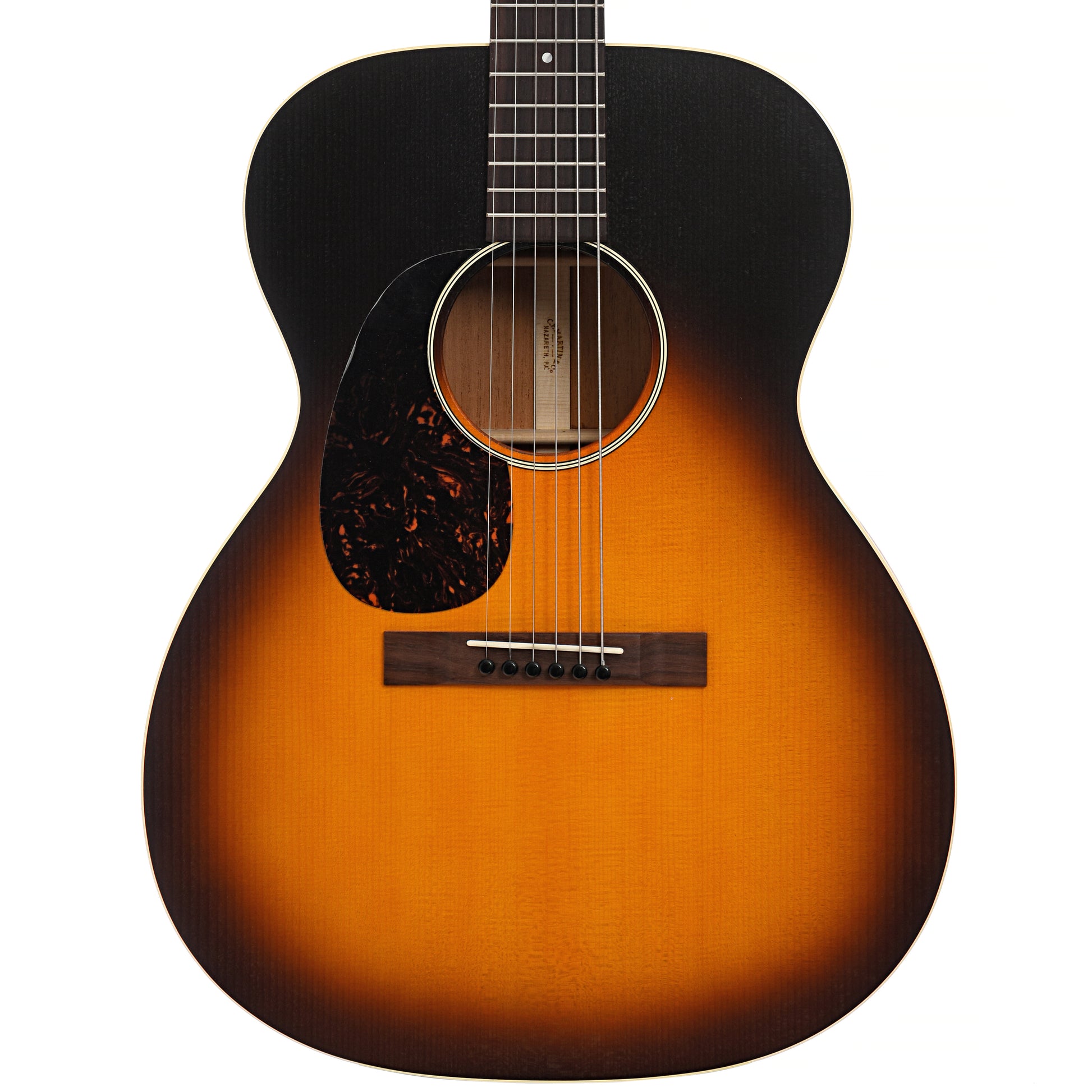 Front of Martin 000-17L Lefthanded, Whiskey Sunset Finish