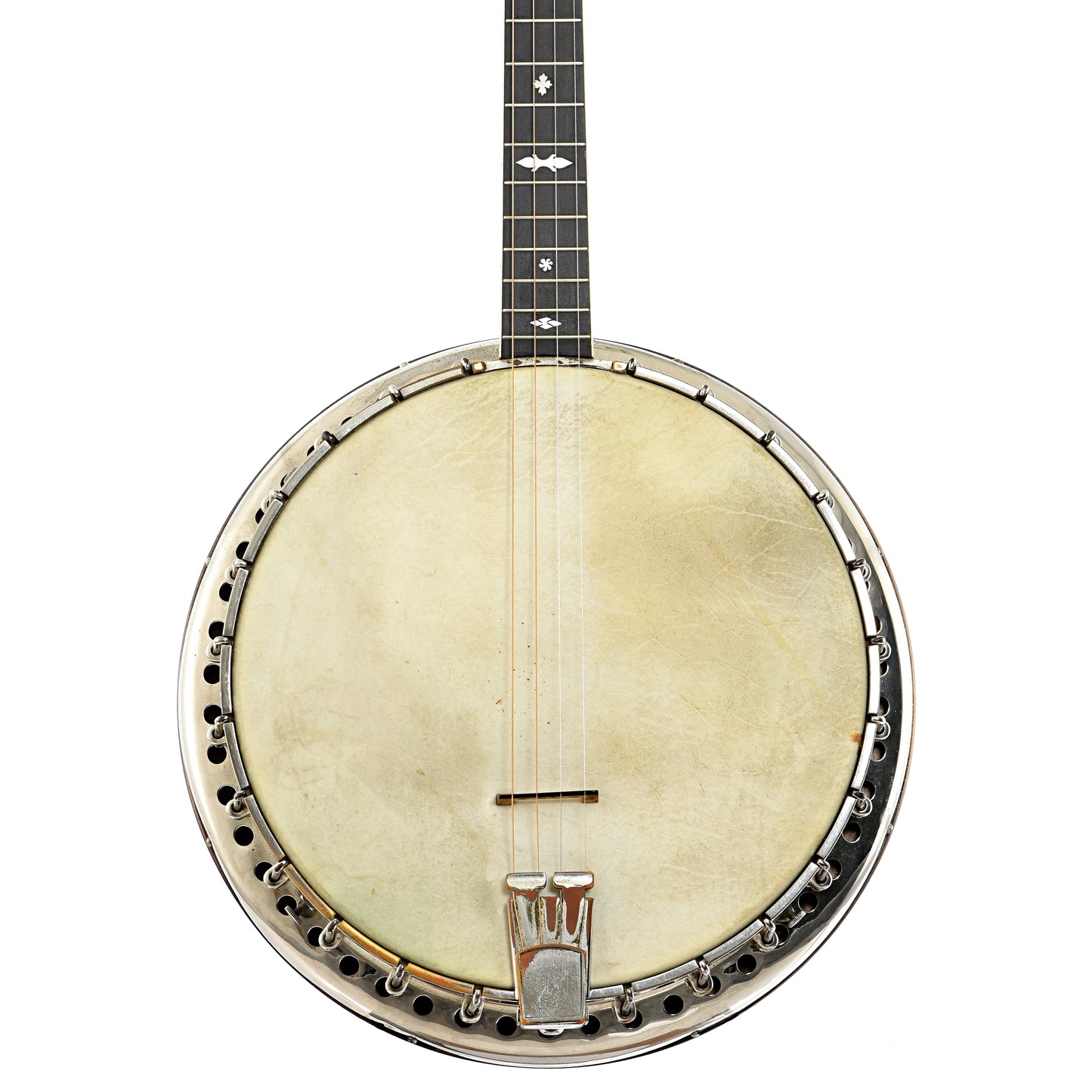 Front of Bacon & Day Silver Bell No.1 Tenor Banjo