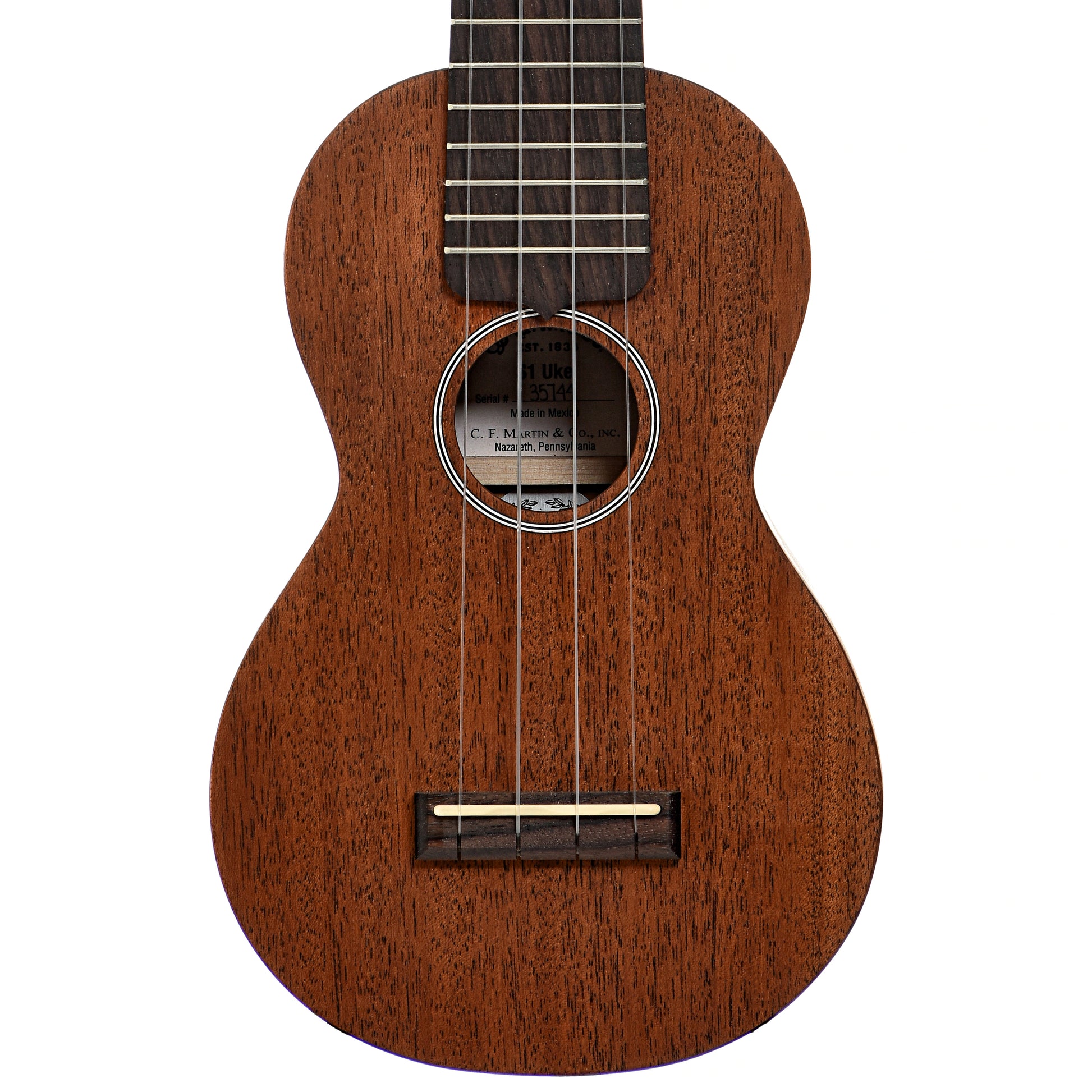 front of Martin S1 Uke, Soprano Mahogany Ukulele 