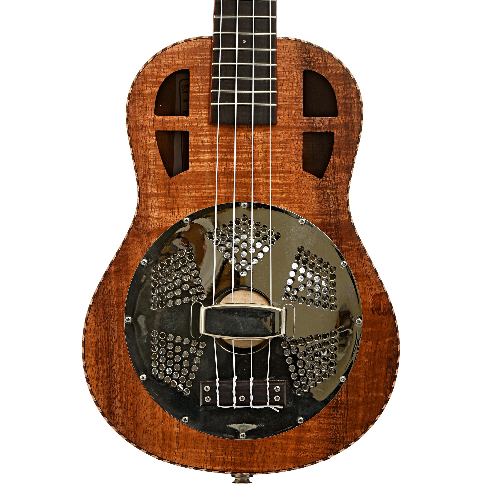 Front of Mya Moe Tenor Resonator Ukulele 