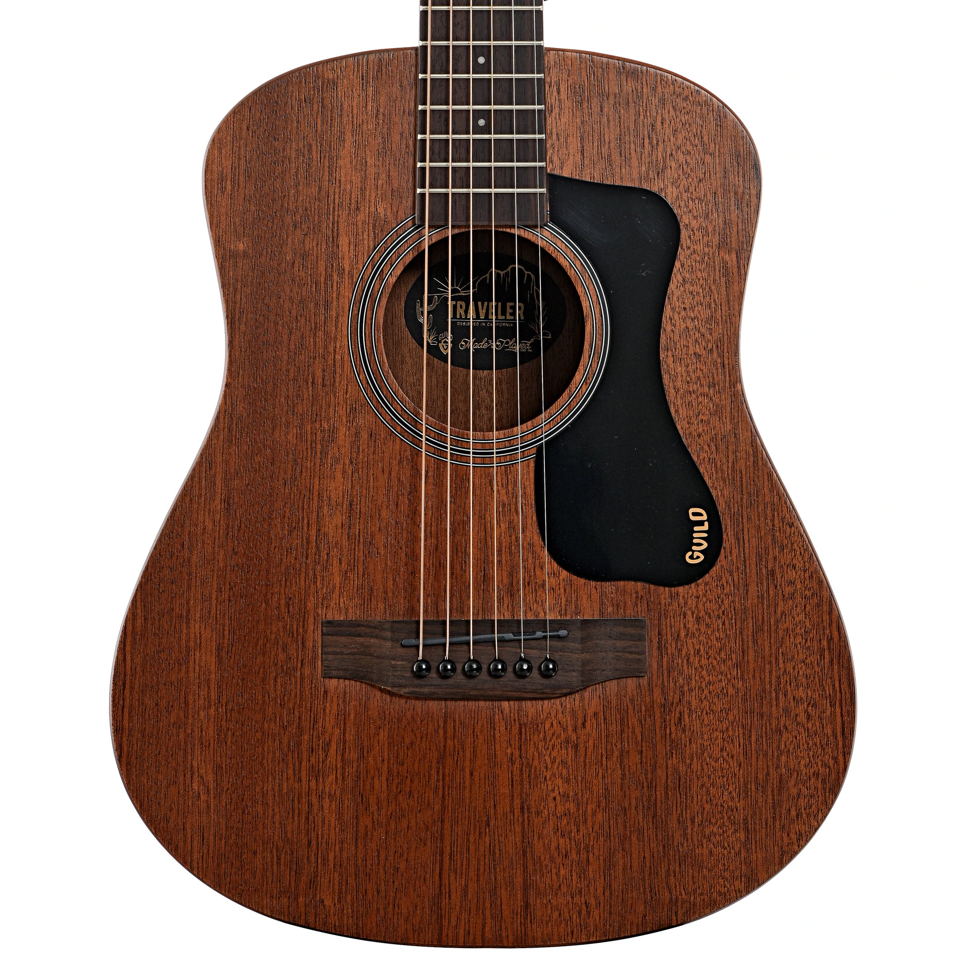 Front of Guild Traveler Acoustic Guitar