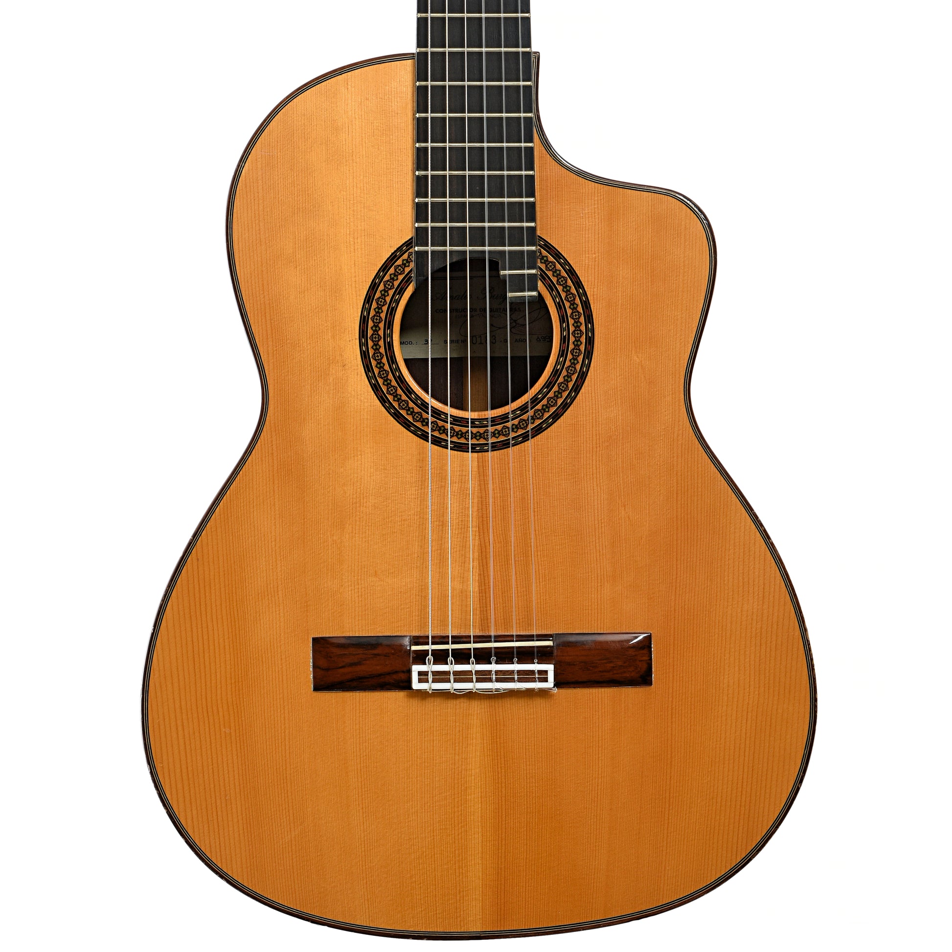 Front of Amalio Burguet 3A Classical Guitar 