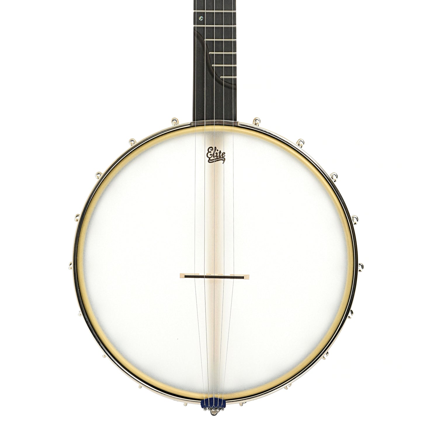 Front of Chuck Lee Prairieville Openback Banjo #861, 12" Rim, Brass Hoop Tone Ring