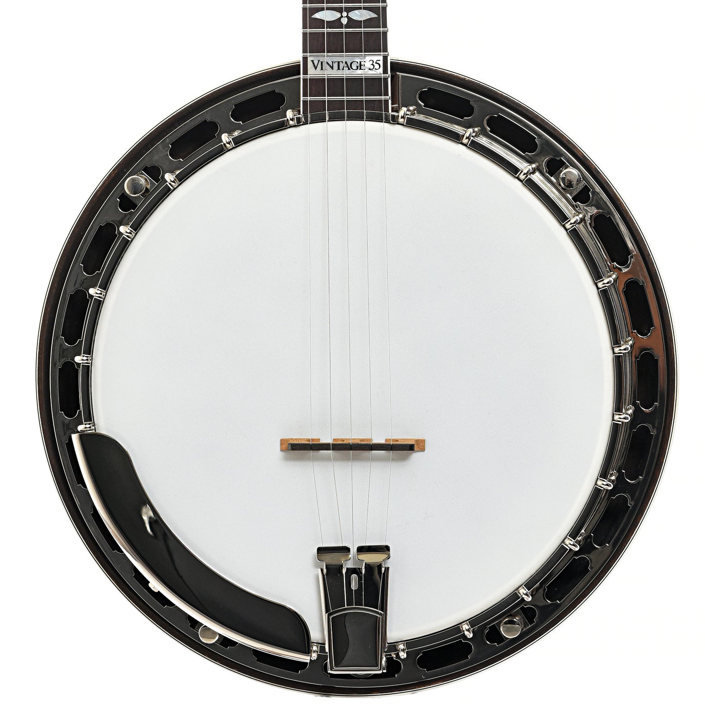 Front of Sullivan Vintage 35 Mahogany Resonator Banjo,Speed Neck