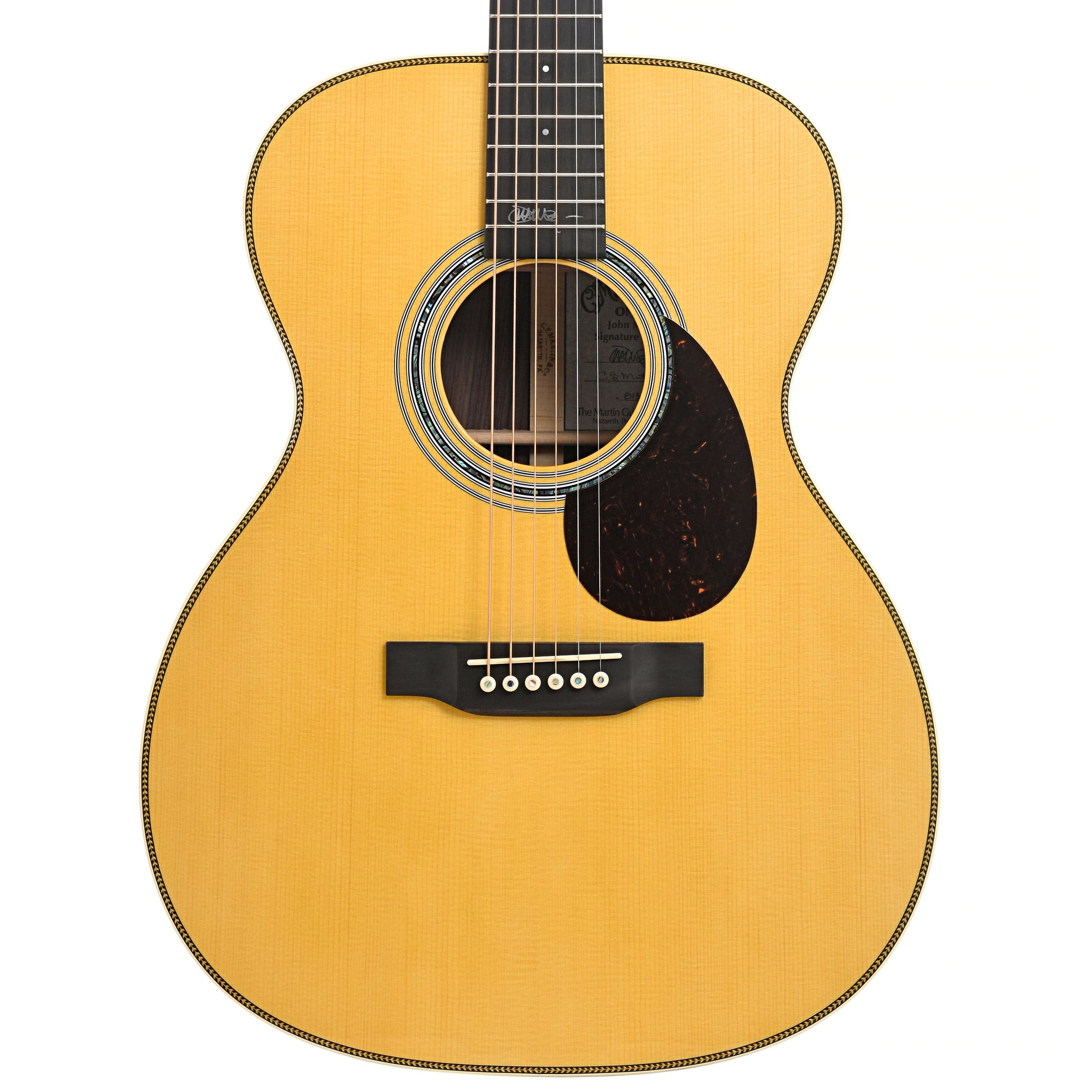 Front of Martin OMJM John Mayer Signature Model 