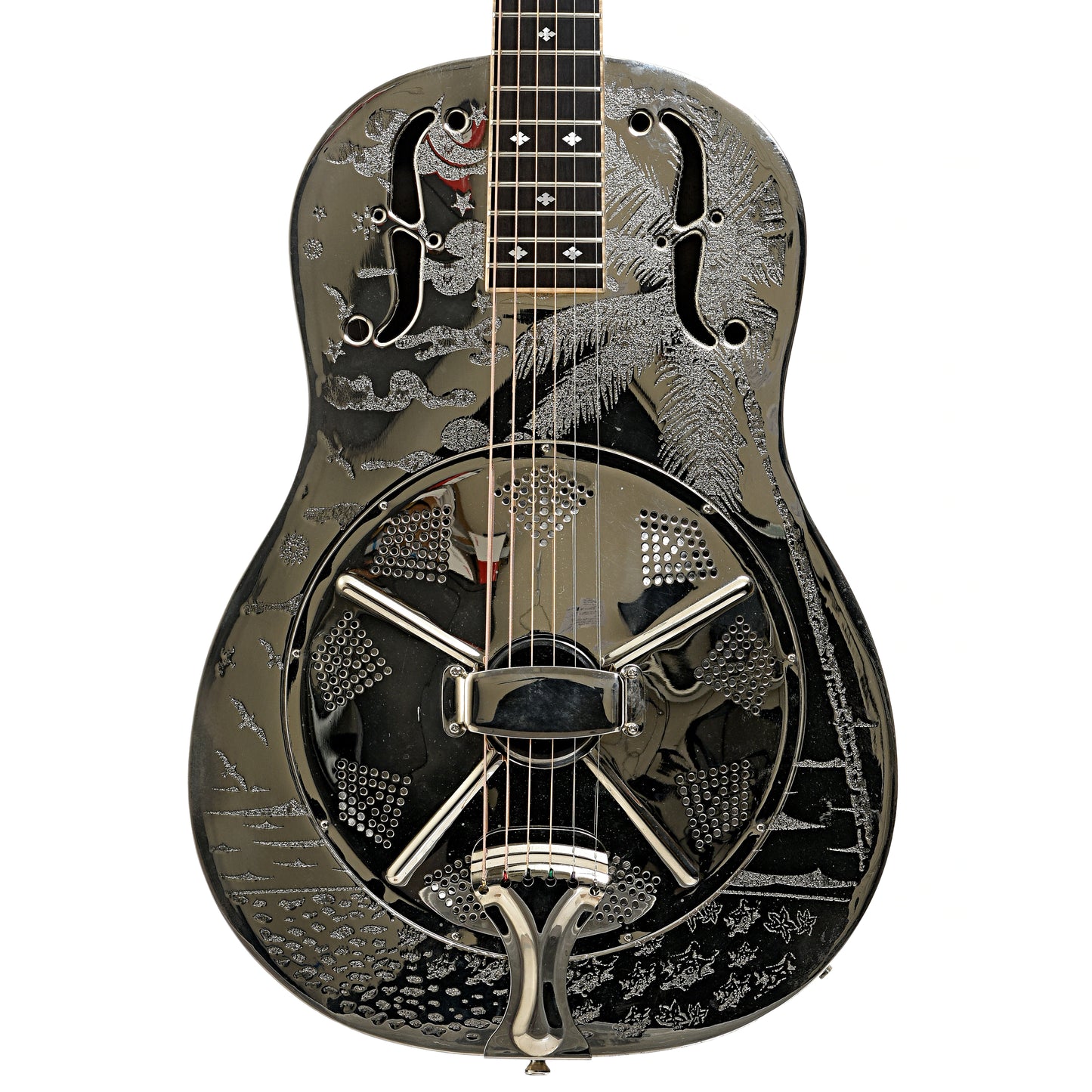 Front of Gold Tone Beard PB-GRB Roundneck Resonator Guitar