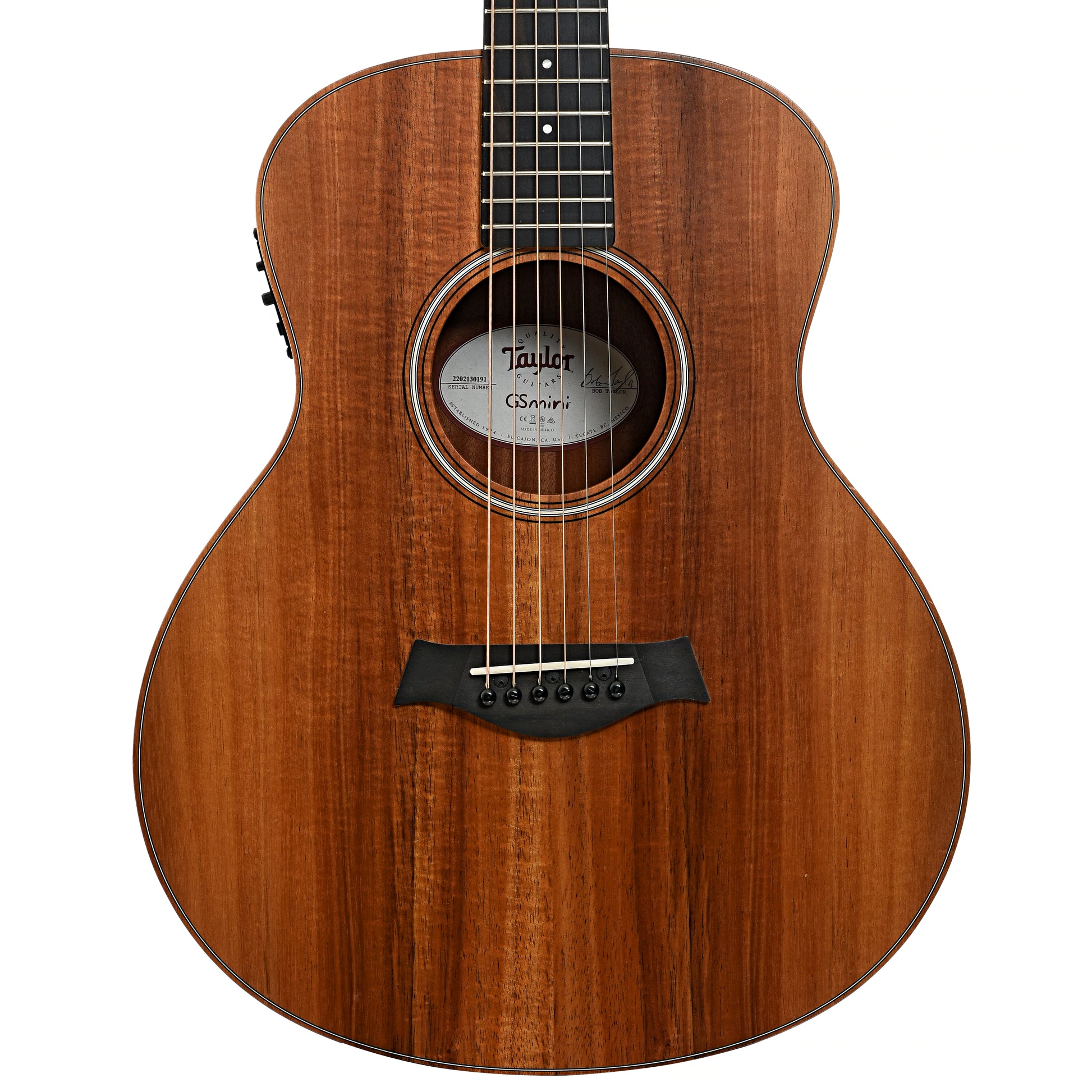 Front of Taylor GS Mini-E Koa Acoustic-Electric Guitar