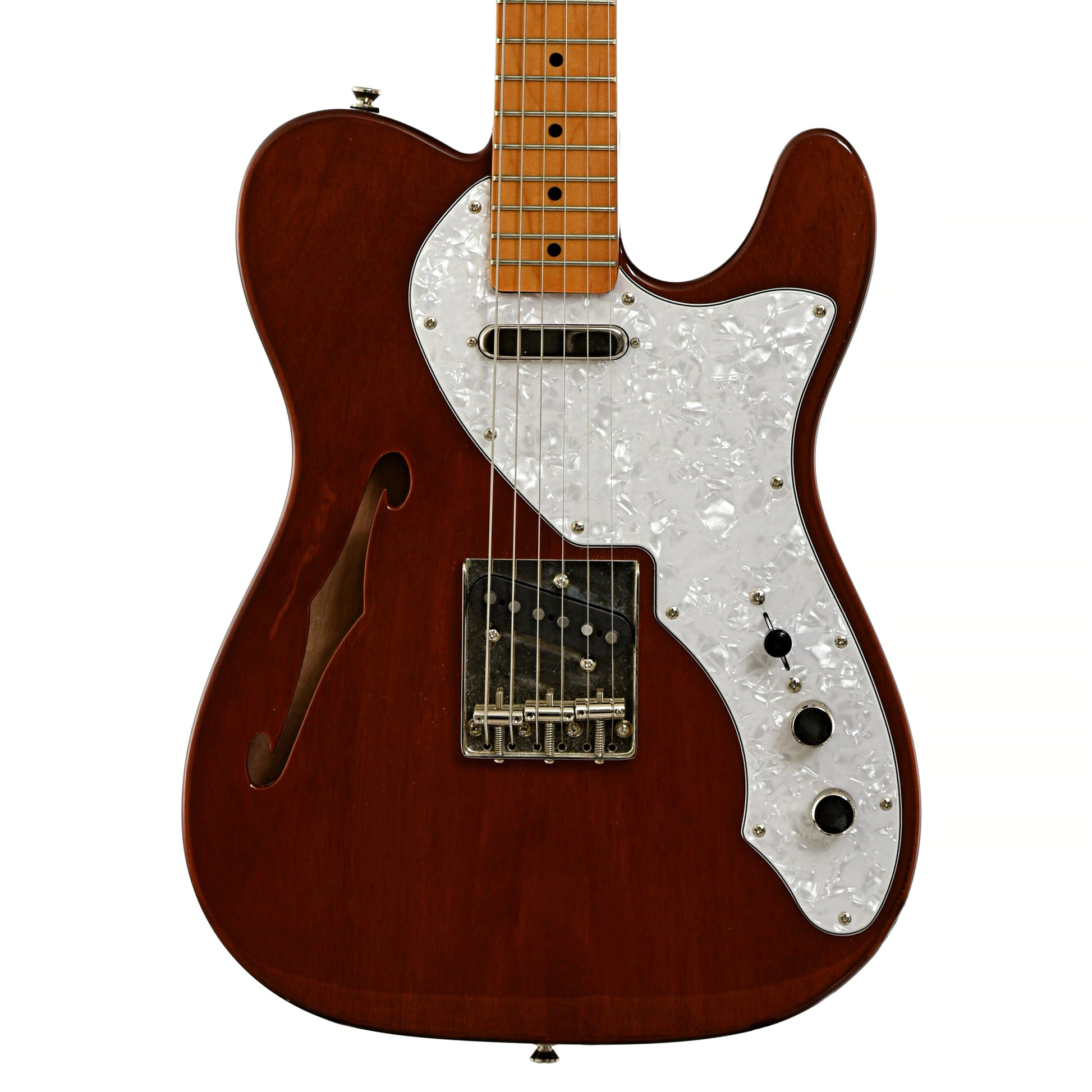 Front of Squier Classic Vibe '60s Telecaster Thinline Electric Guitar