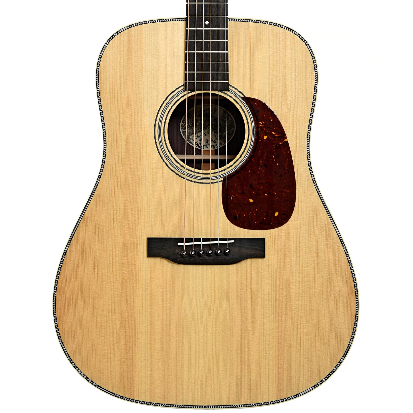 Front of Collings D2HA Dreadnought Acoustic Guitar, Adirondack Top, 1-3/4" Nut, Serial #35033.