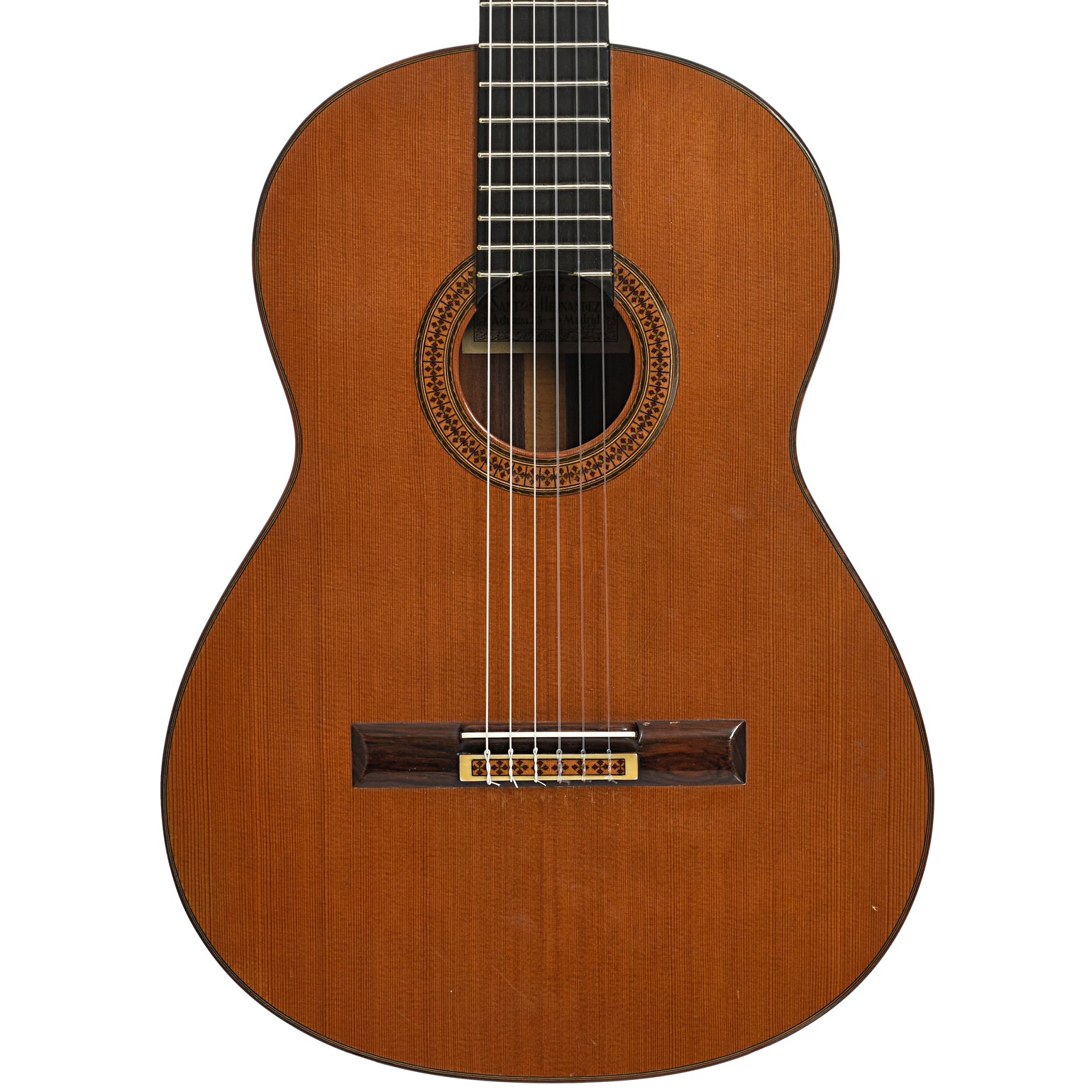 Front of Juan Alvarez Classical Guitar (1969)