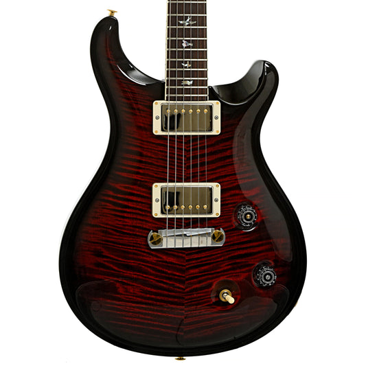 Front of PRS McCarty 10-Top Fire Red Wrap Smokeburst Electric Guitar