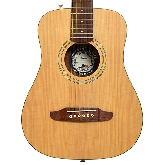 Front of Fender Redondo Mini Acoustic Guitar, Natural