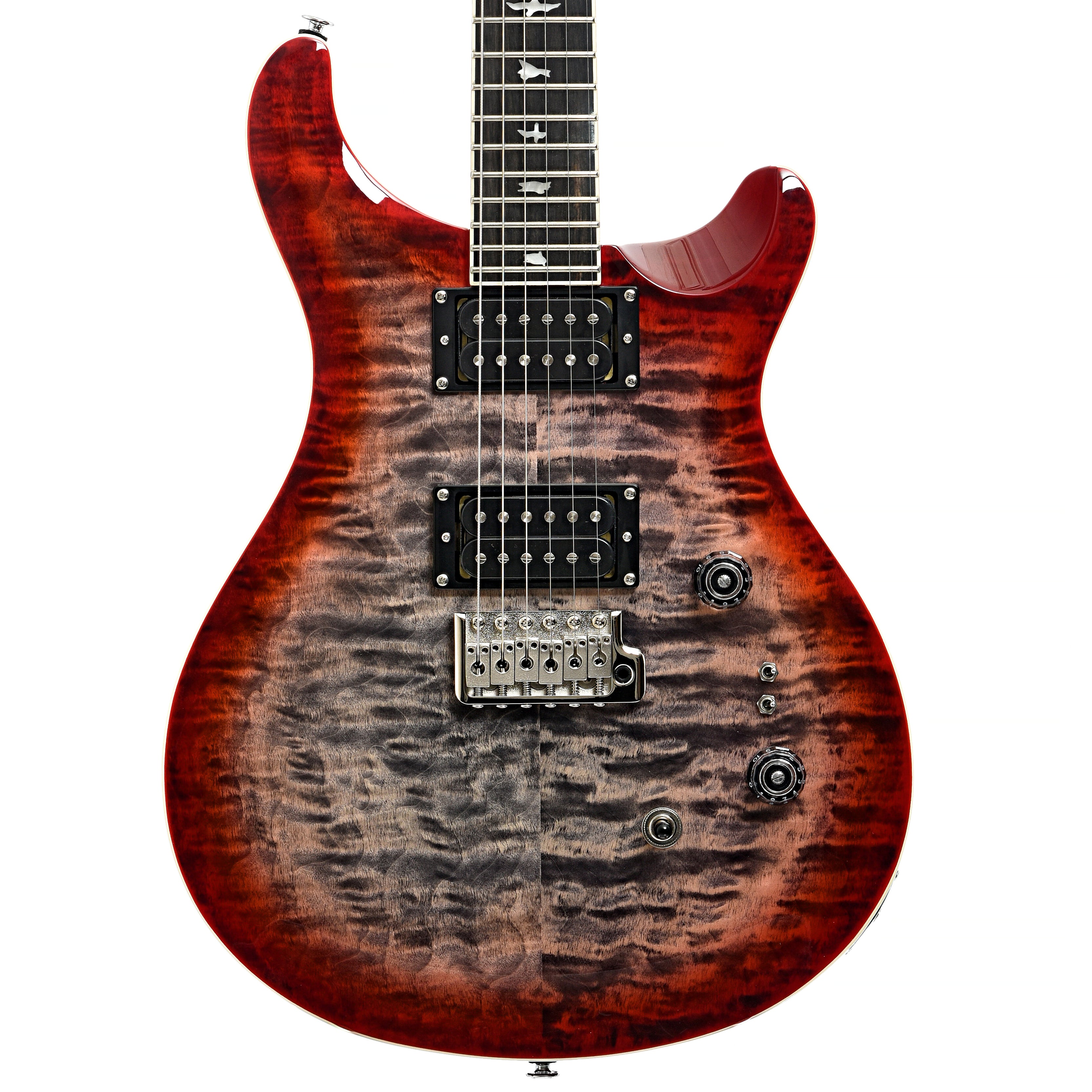 PRS SE Custom 24-08 Quilt Top Charcoal Cherry Burst Electric Guitar –  Elderly Instruments