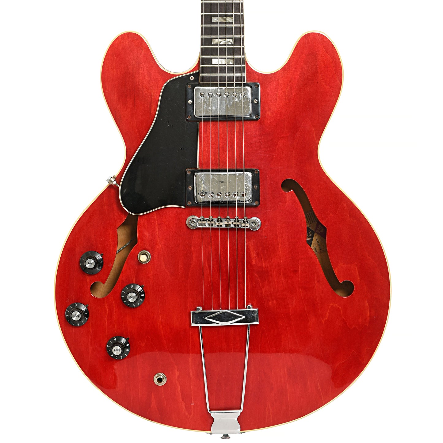 Front of Gibson ES-335TD LH  Hollowbody Electric Guitar (1974)