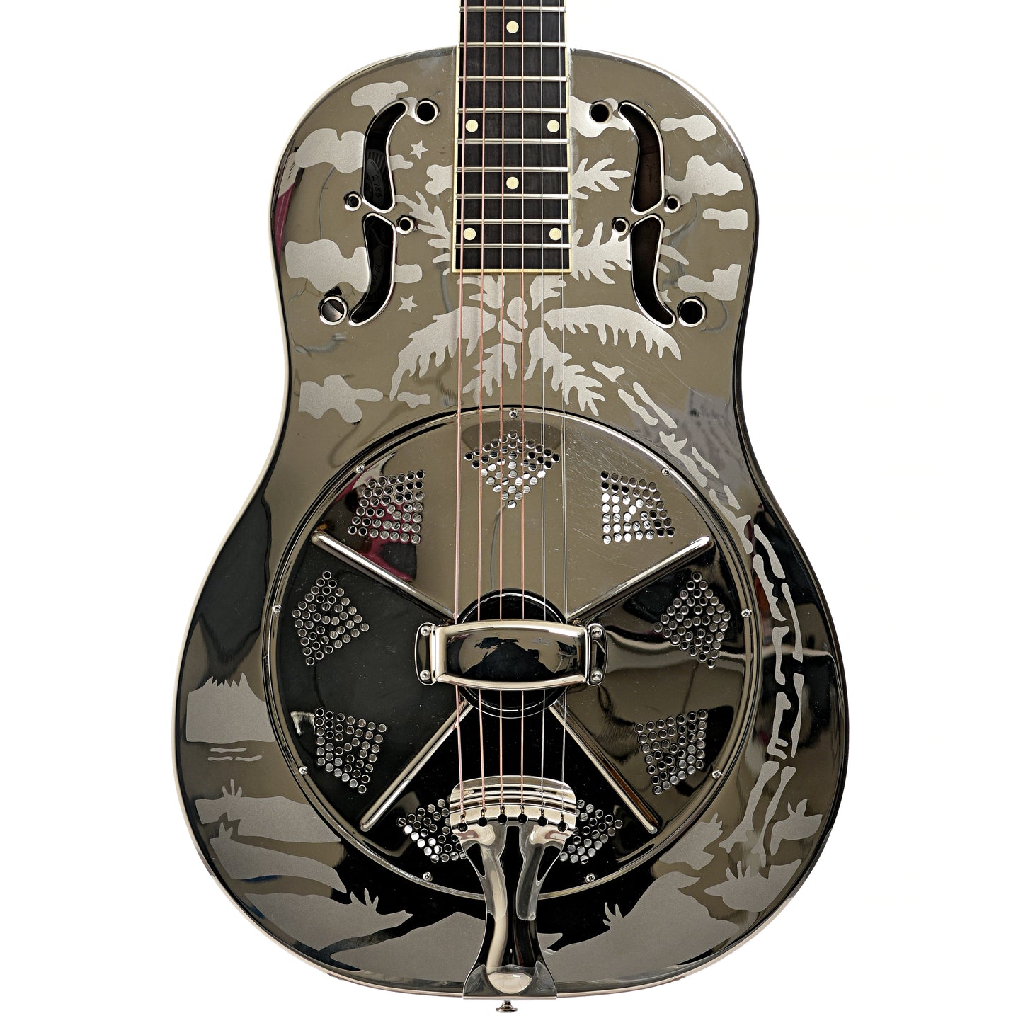 Front of National Style O Roundneck Resonator Guitar