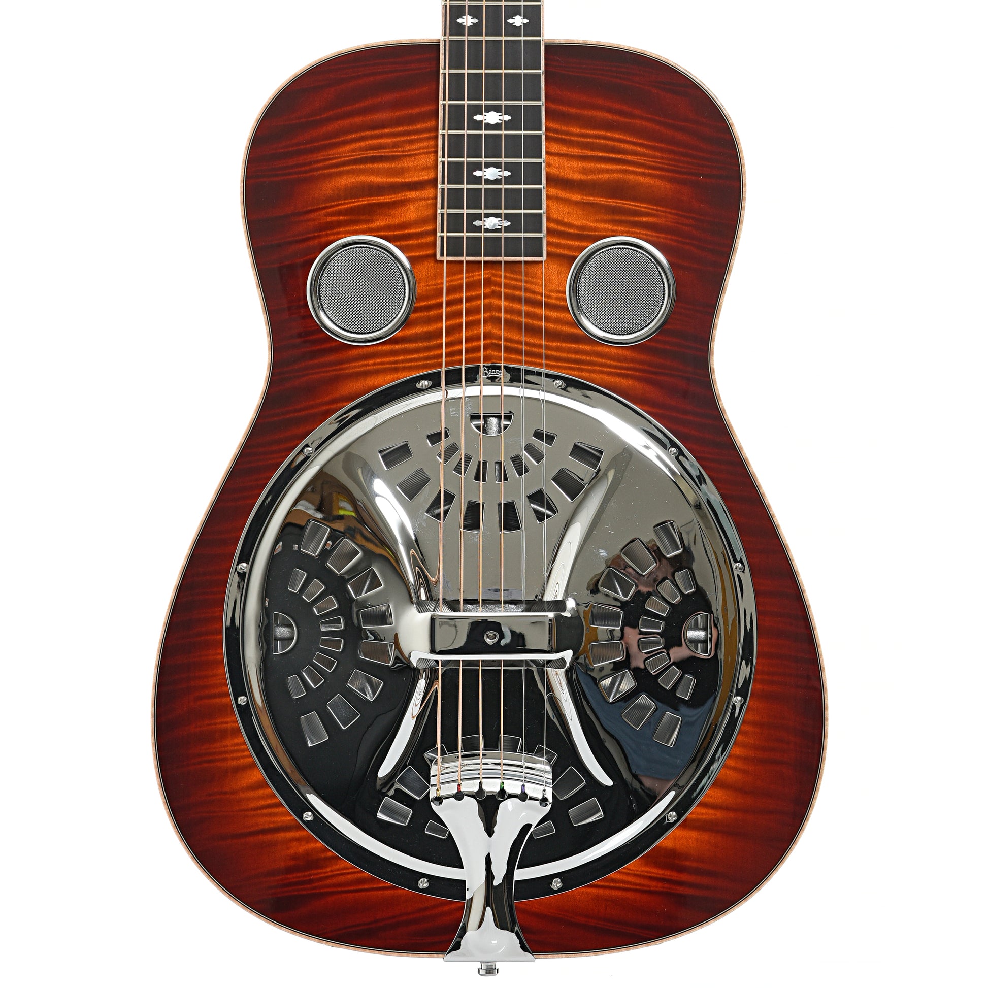 Front of Beard Legacy E-Model Squareneck Resonator Guitar with Pickup