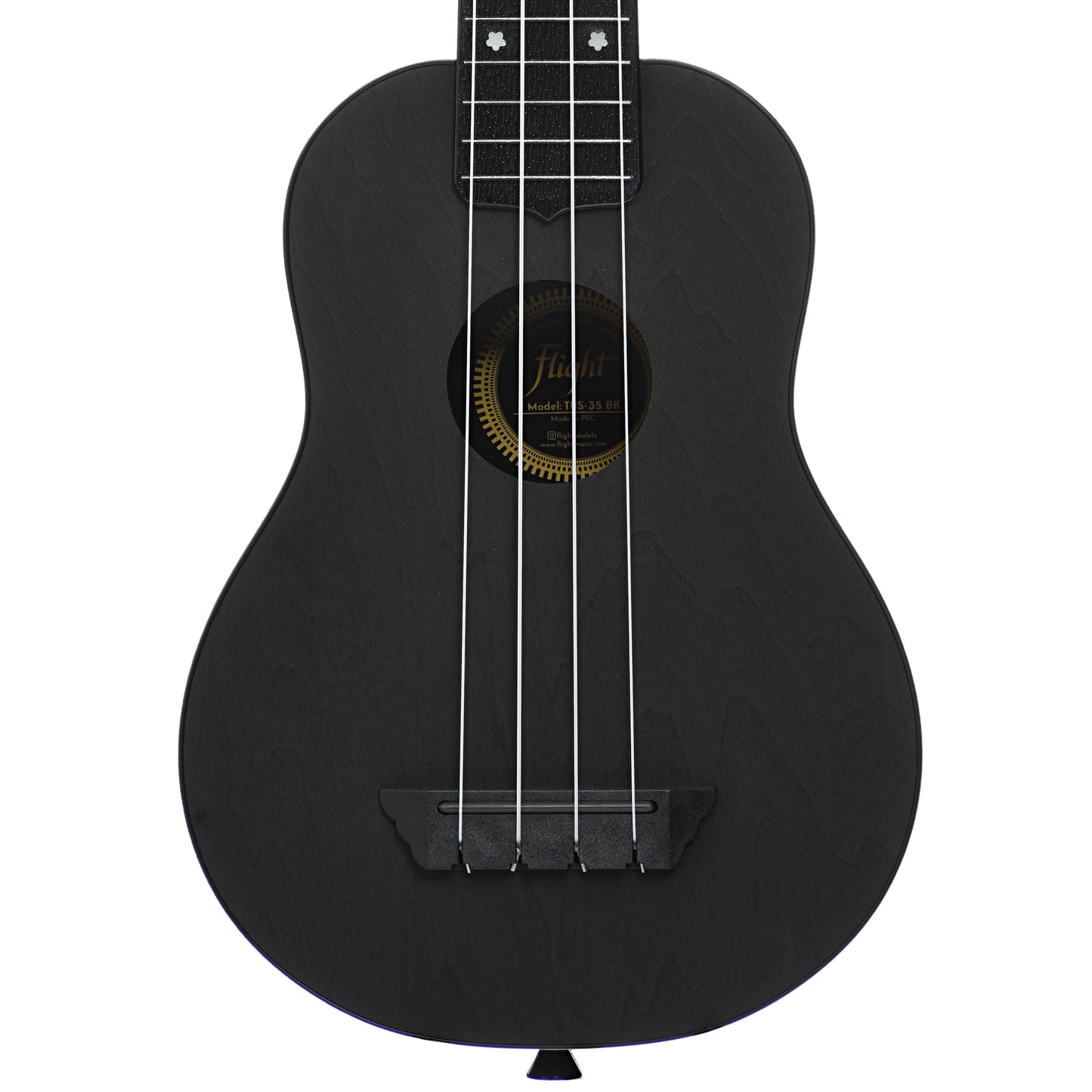 Front of Flight TUS35 Travel Series Soprano Ukulele, Black