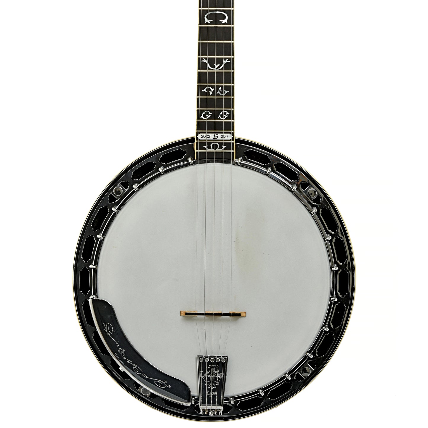 Front of Louzee / Hopkins Mike Longworth Resonator Banjo