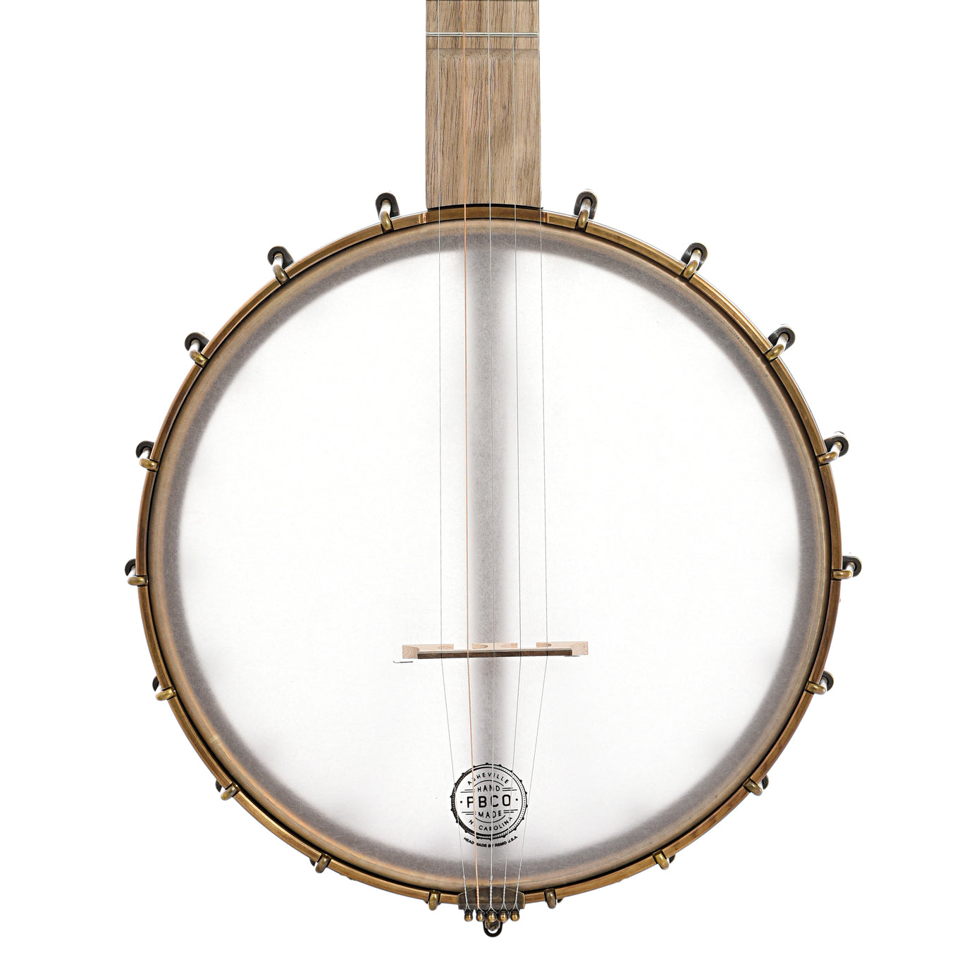 Front of Pisgah Banjo Co. 11" Walnut Appalachian A-Scale Openback Banjo 