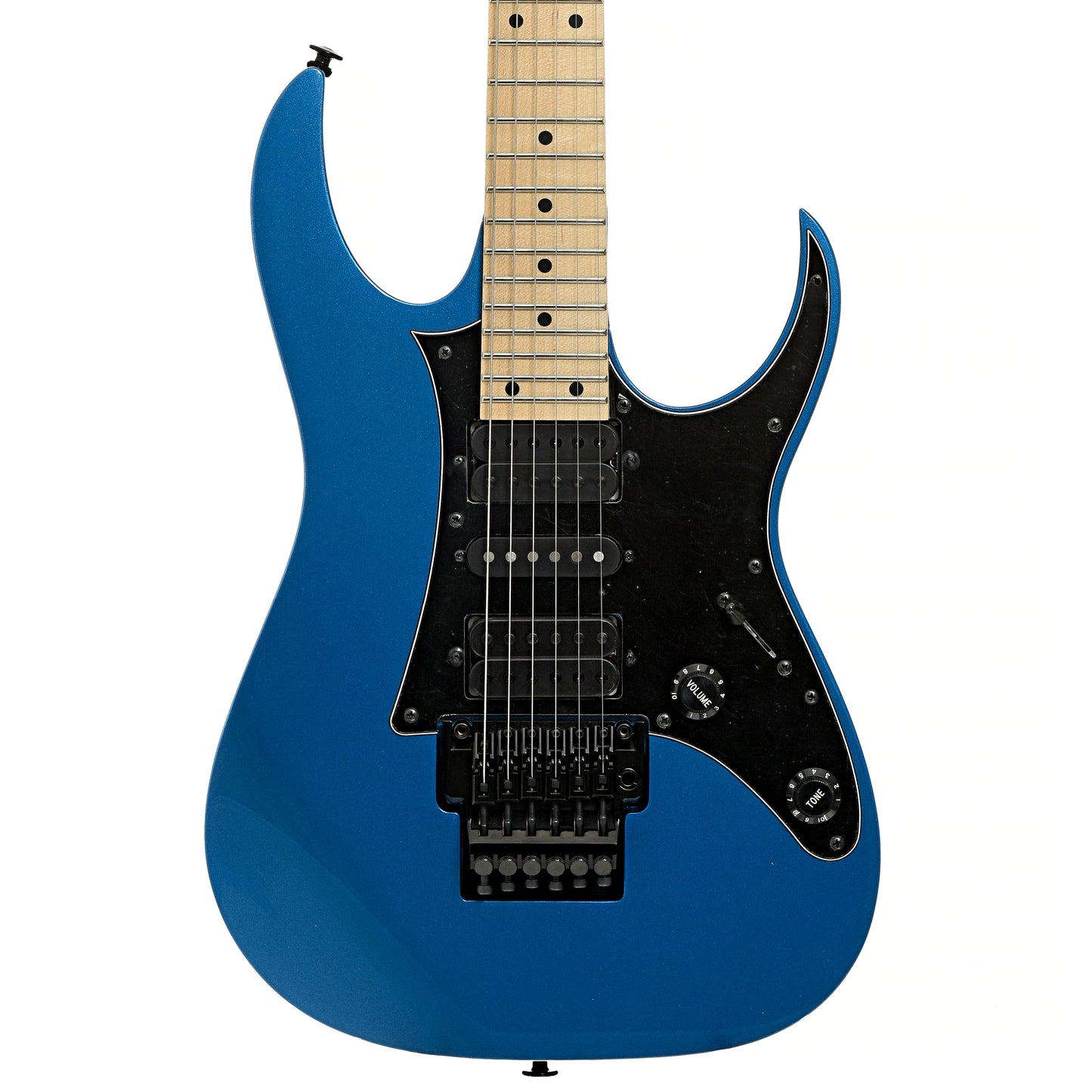 Front of Ibanez RG550 Genisis Collection Electric Guitar, Electric Blue