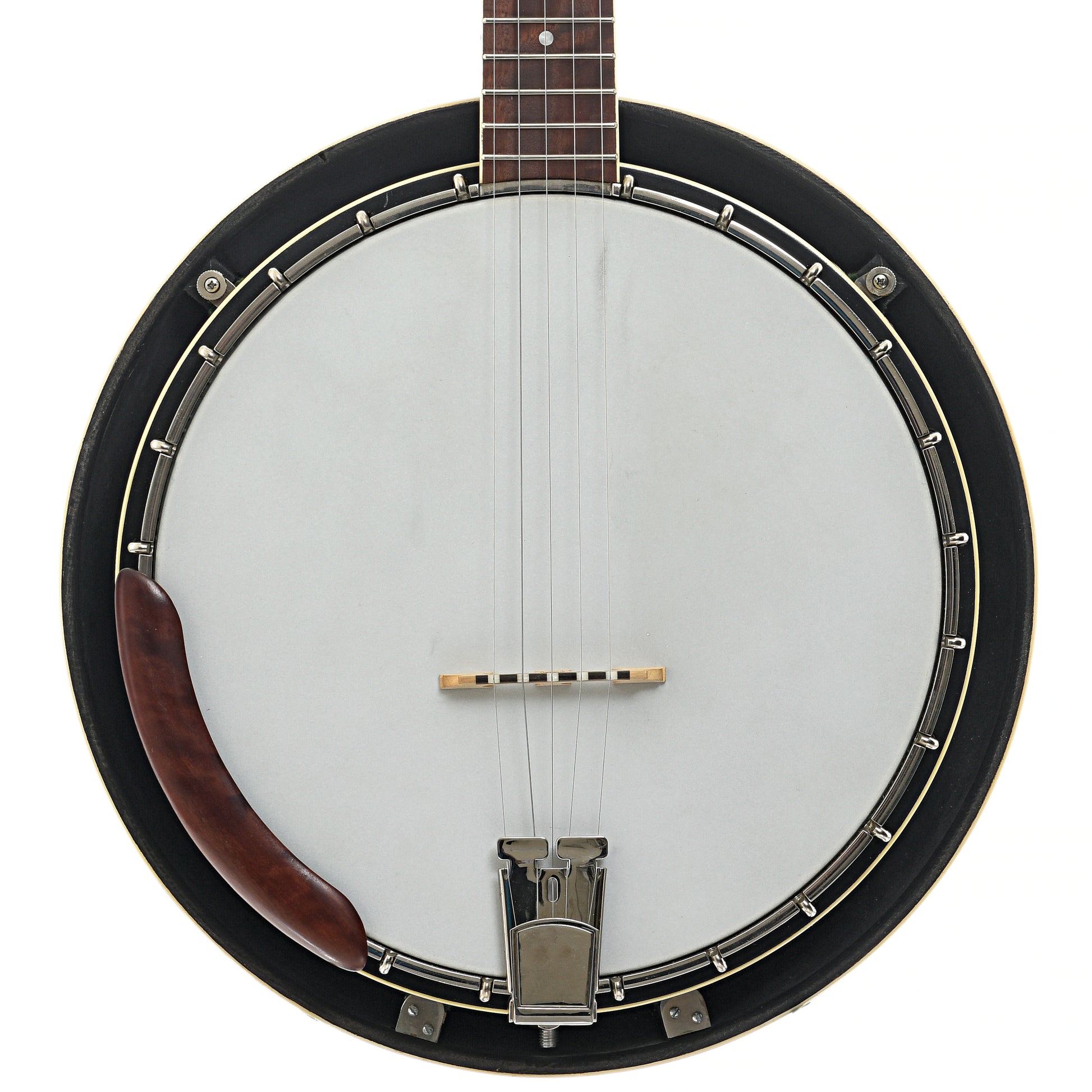 Front of Randy Wood Featherlite Resonator Banjo (c.2020)