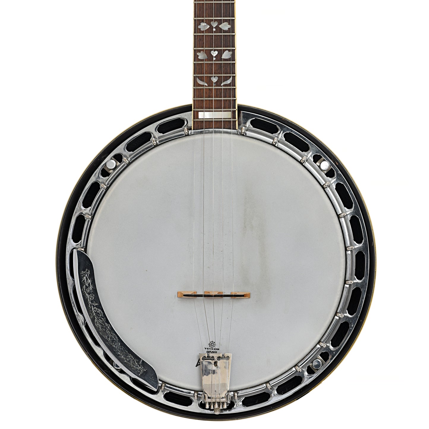 Front of Aria Pro II PB450 5-String Resonator Banjo