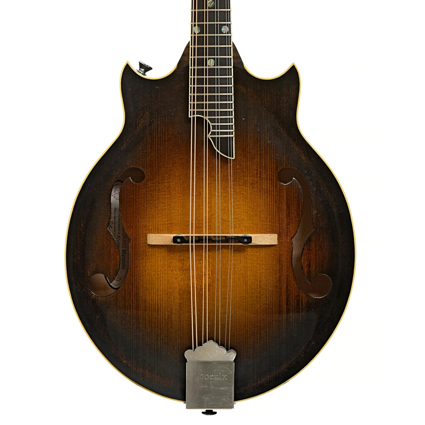 Front of Phoenix Bluegrass Model Mandolin