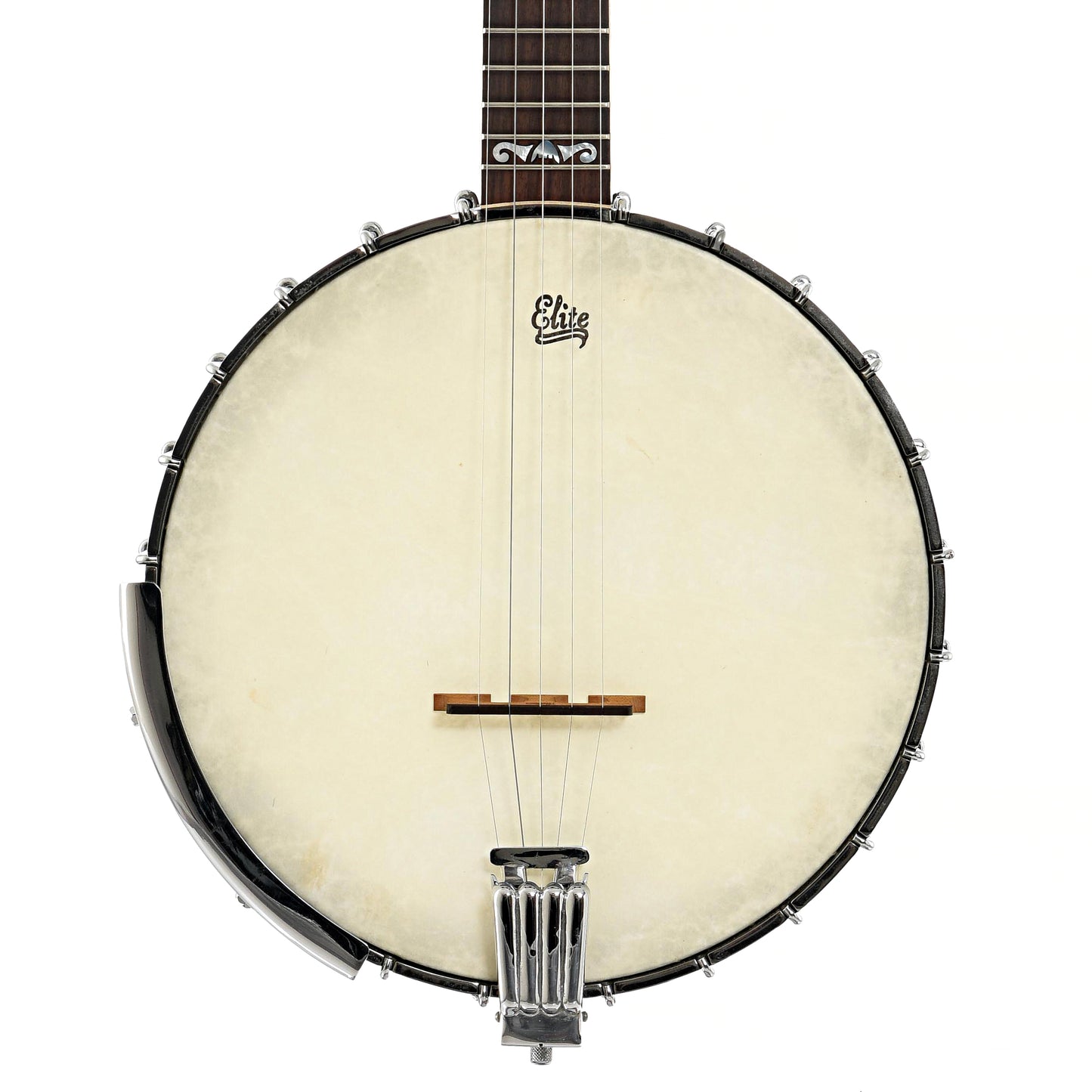 Front of Iida FB550L Extra Long Neck Banjo (mid 1970's)