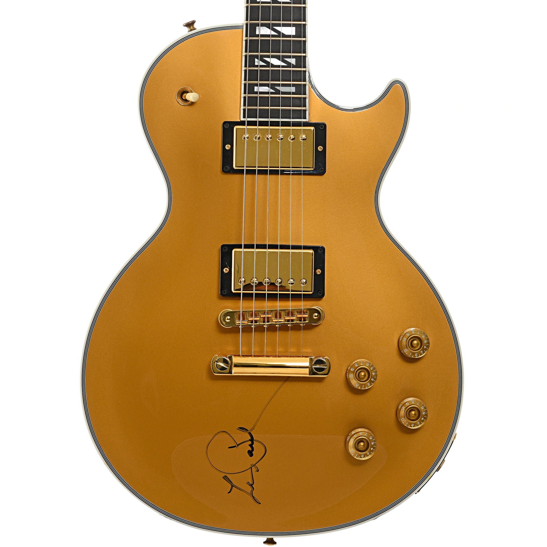 front of Gibson Les Paul Supreme Goldtop 90th Birthday Limited Edition