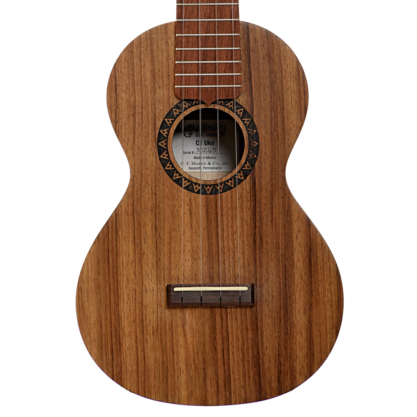 Front of Martin C1 Koa Concert Ukulele