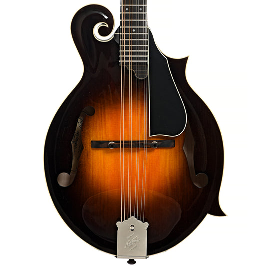 Front of Northfield F5S Limited S Series F-Style Mandolin, Wide Nut, Dark Cherryburst