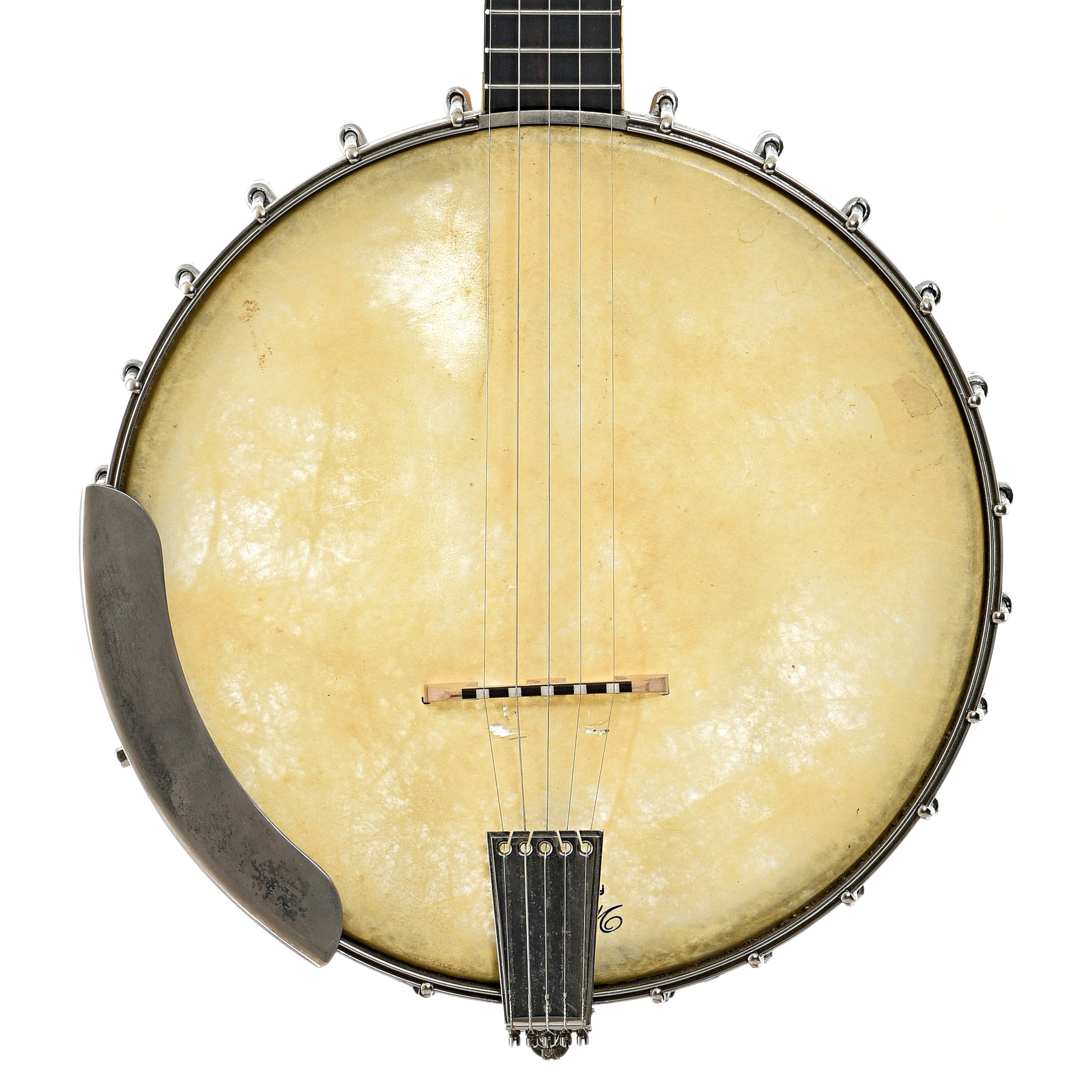 Front of Muse Style No.5 Extra long Neck Banjo (mid 1960's)