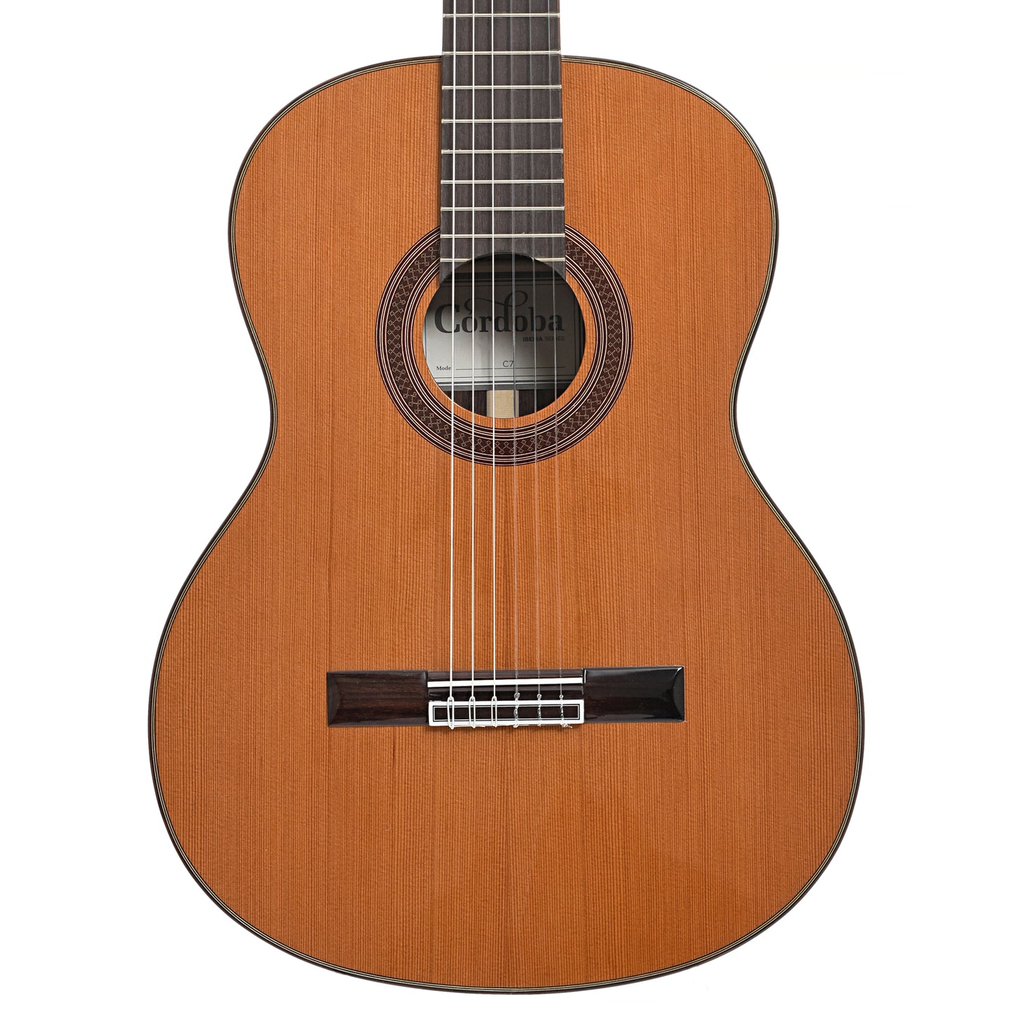 front of Cordoba C7 Classical Guitar, Cedar Top (recent)