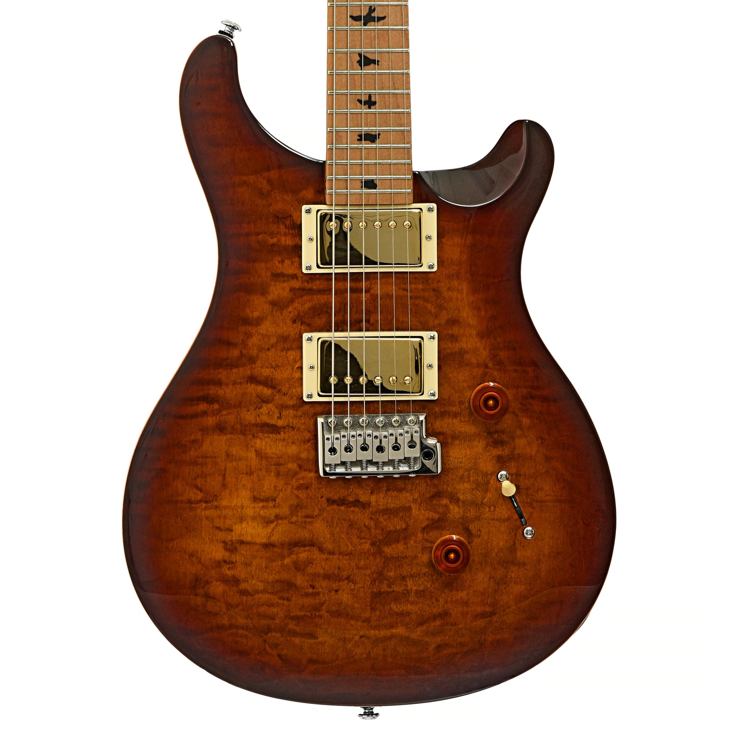 Front of PRS SE Custom 24 Roasted Maple Electric Guitar 